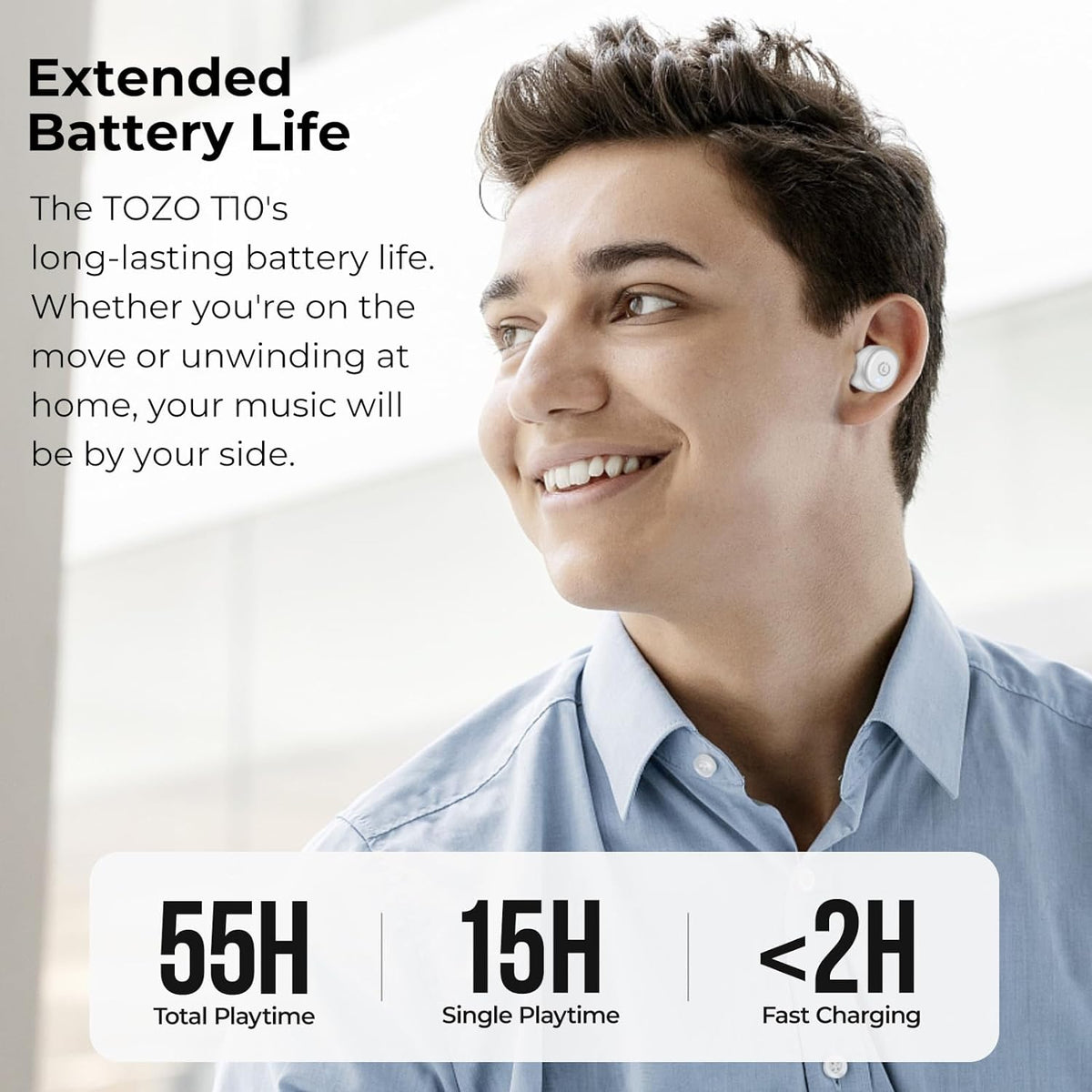 TOZO T10 Bluetooth 5.3 Wireless Earbuds