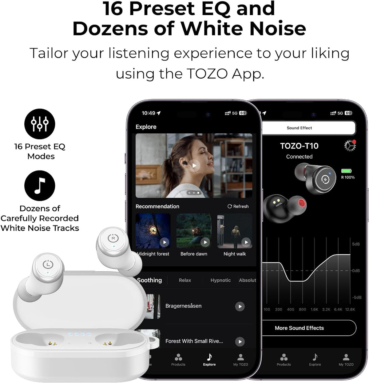 TOZO T10 Bluetooth 5.3 Wireless Earbuds