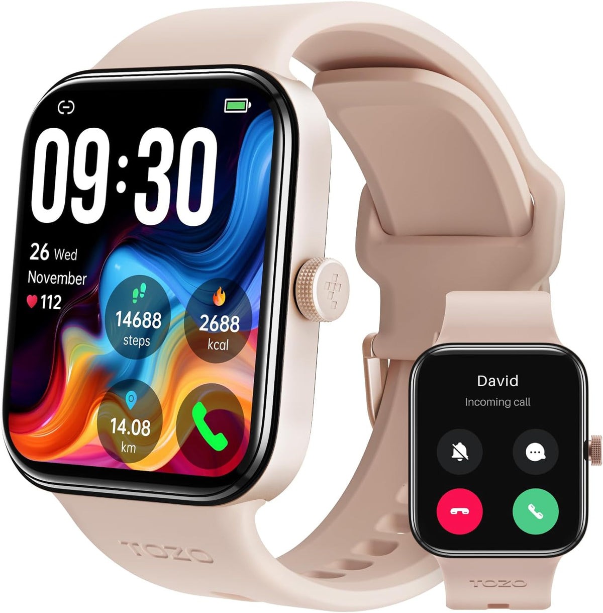 TOZO S4 AcuFit One Smart Watch-Rose Gold