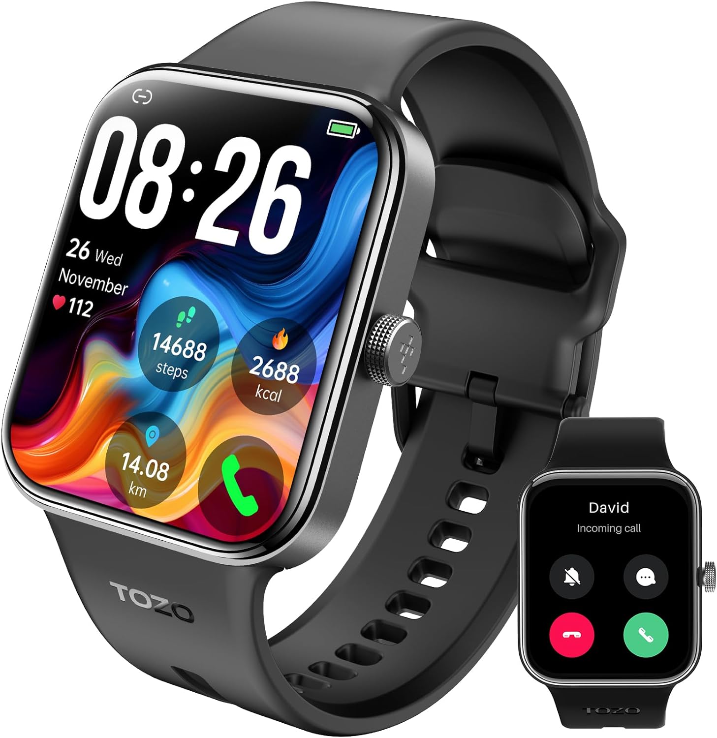 TOZO S4 AcuFit One Smart Watch-Black