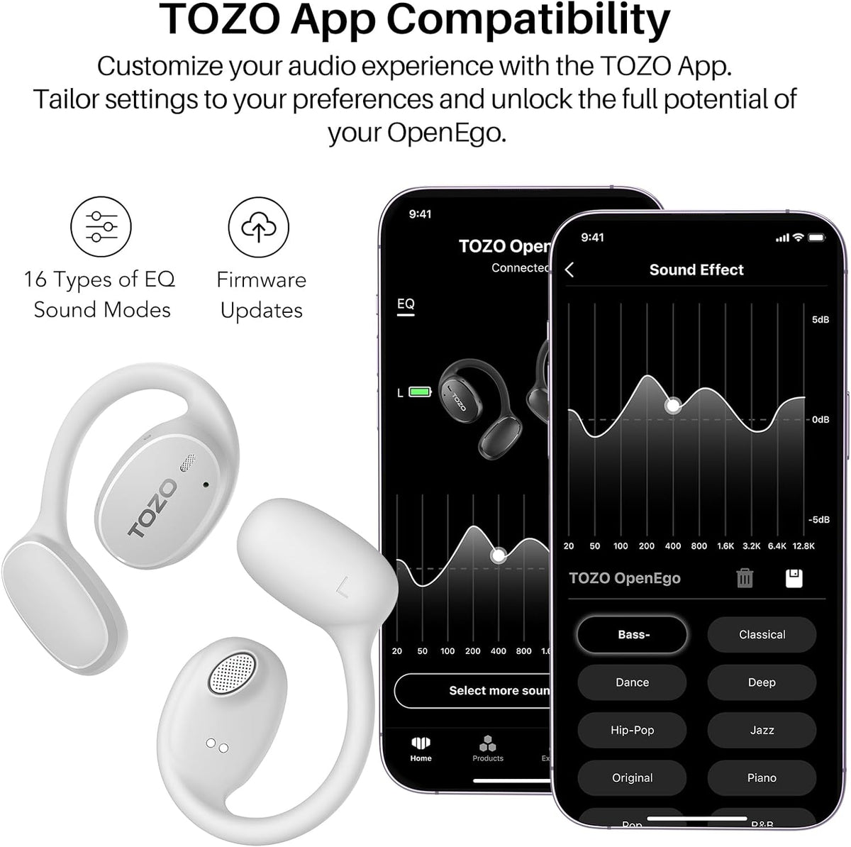 TOZO OpenEgo True Wireless Open Ear Headphone