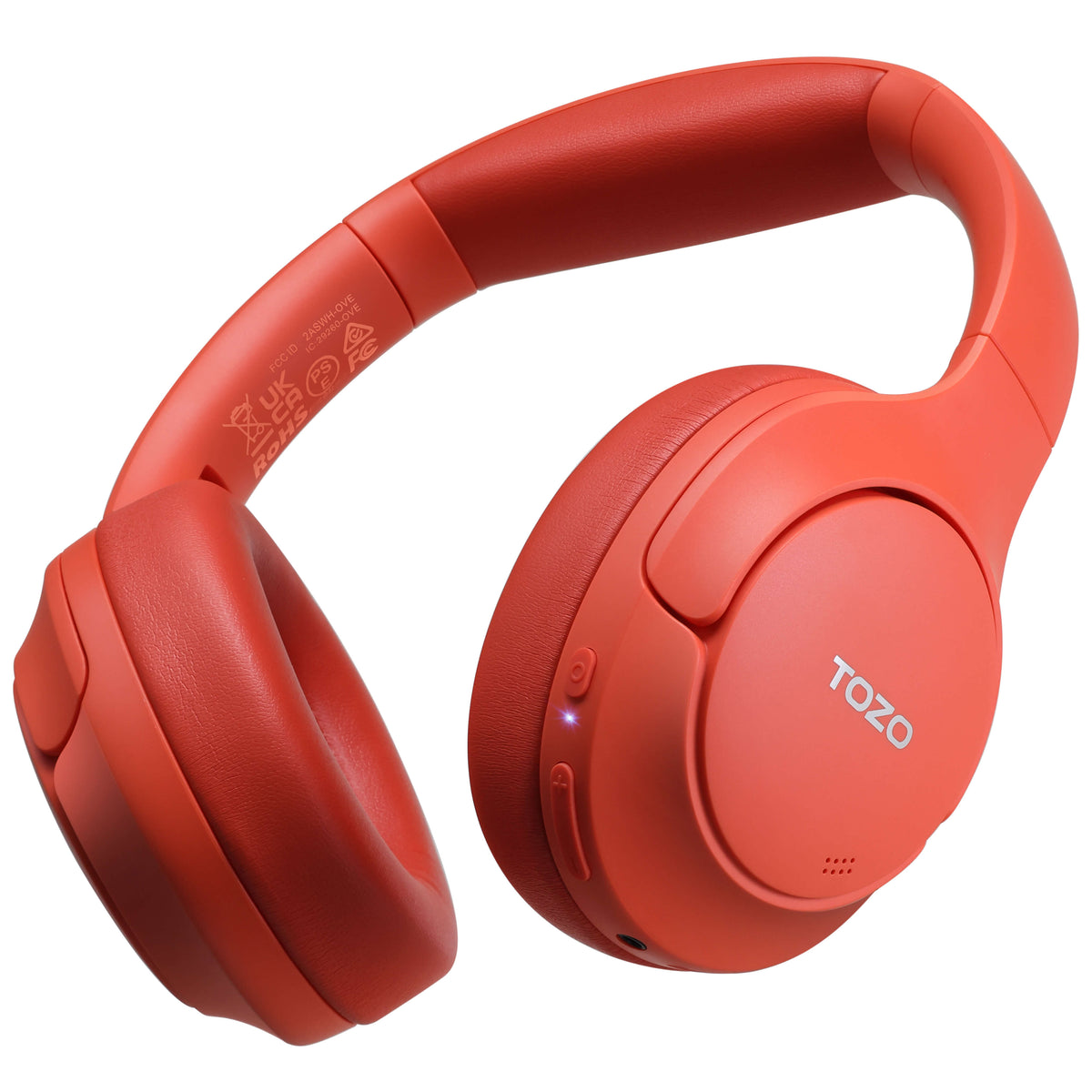 TOZO HT2 Hybrid Active Noise Cancelling Wireless Headphones-Red