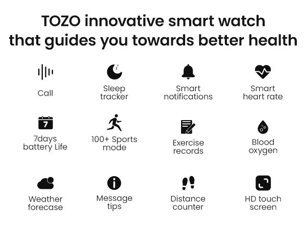 TOZO innovative smart watch that guides you towards better health