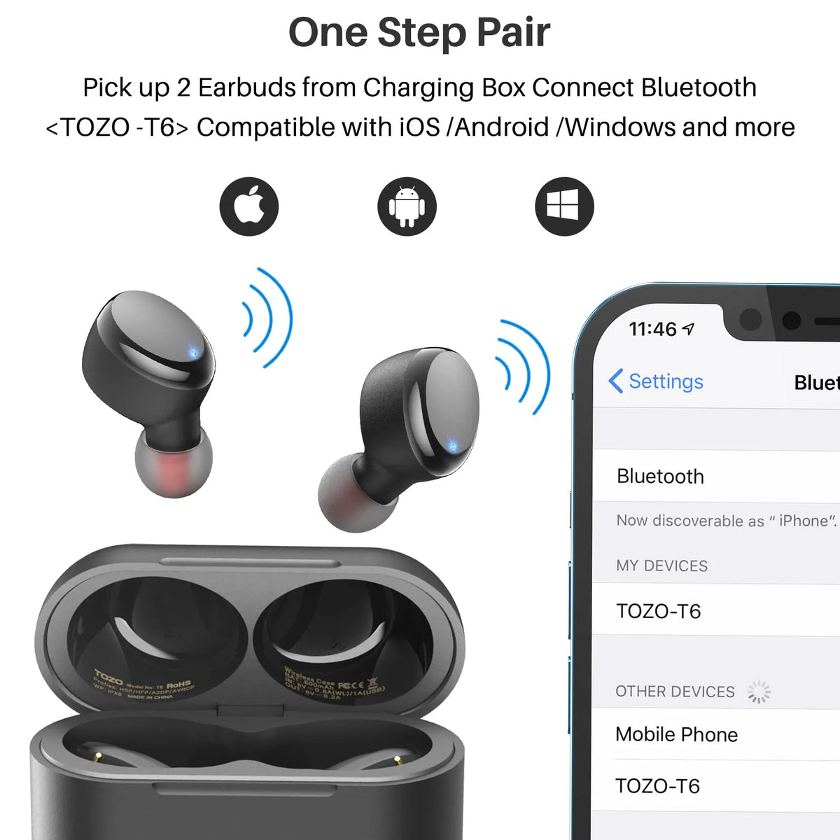 TOZO T6 True Wireless Earbuds