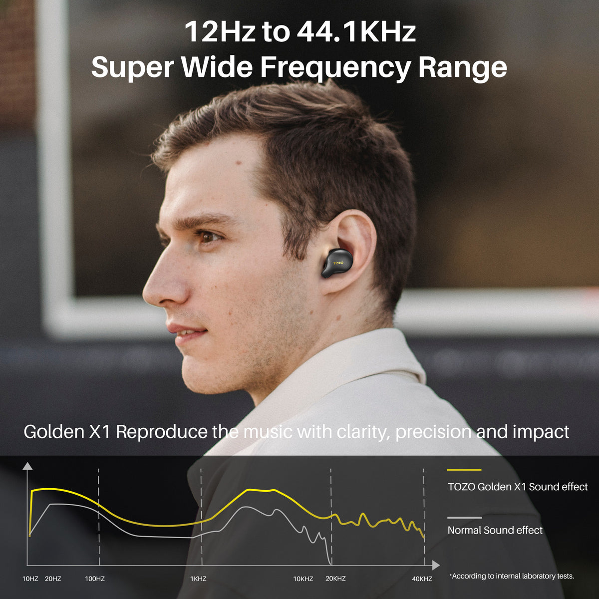 TOZO Golden X1 Wireless Earbuds-Black