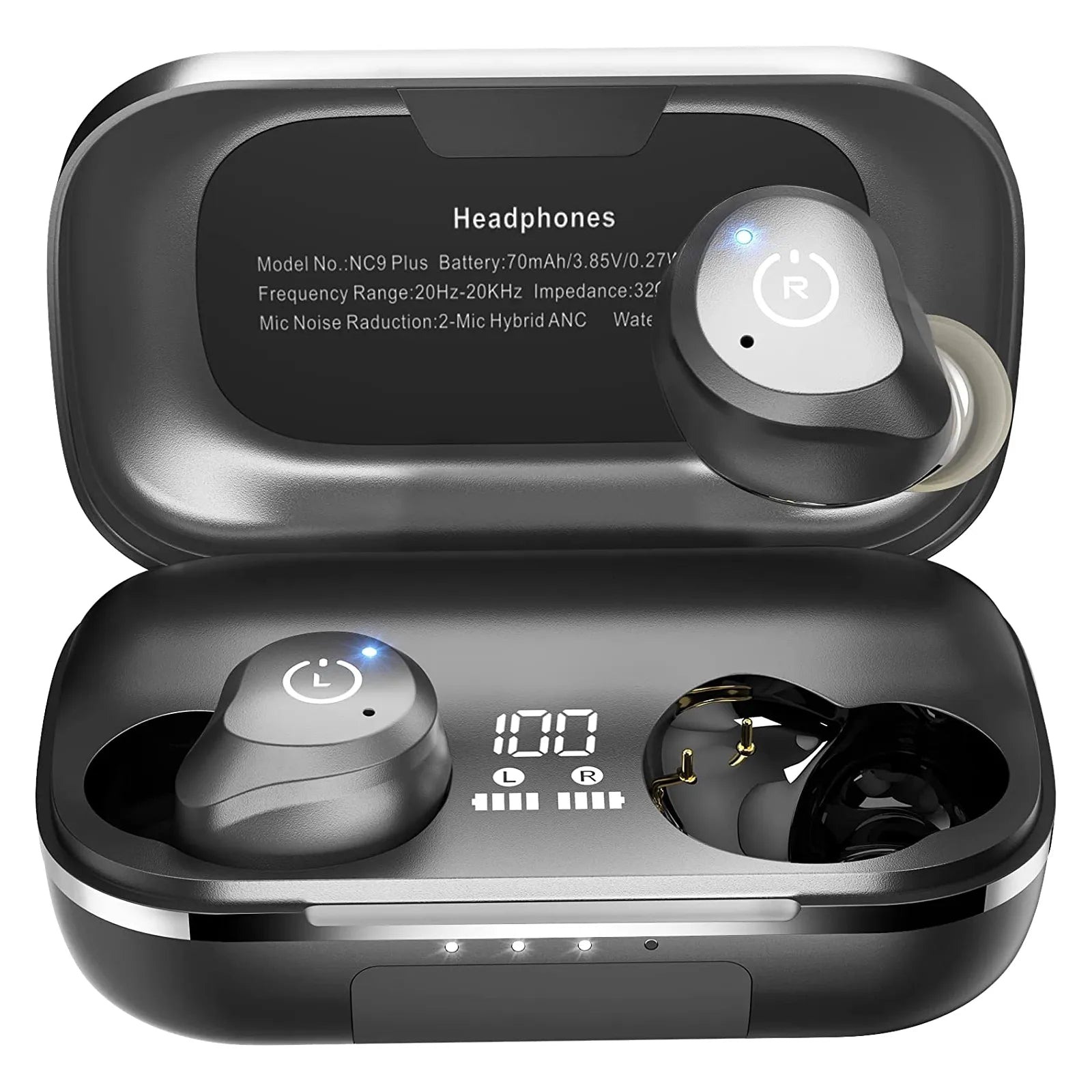 TOZO NC9 Plus Hybrid Active Noise Cancelling Wireless Earbuds