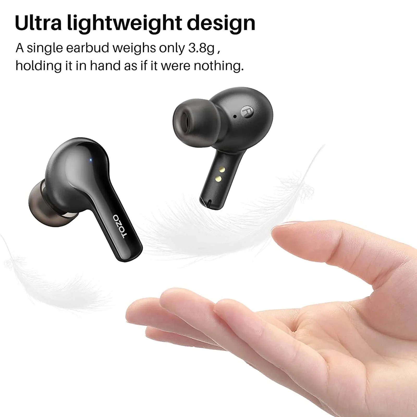 TOZO A2 Mini Wireless Earbuds-Black