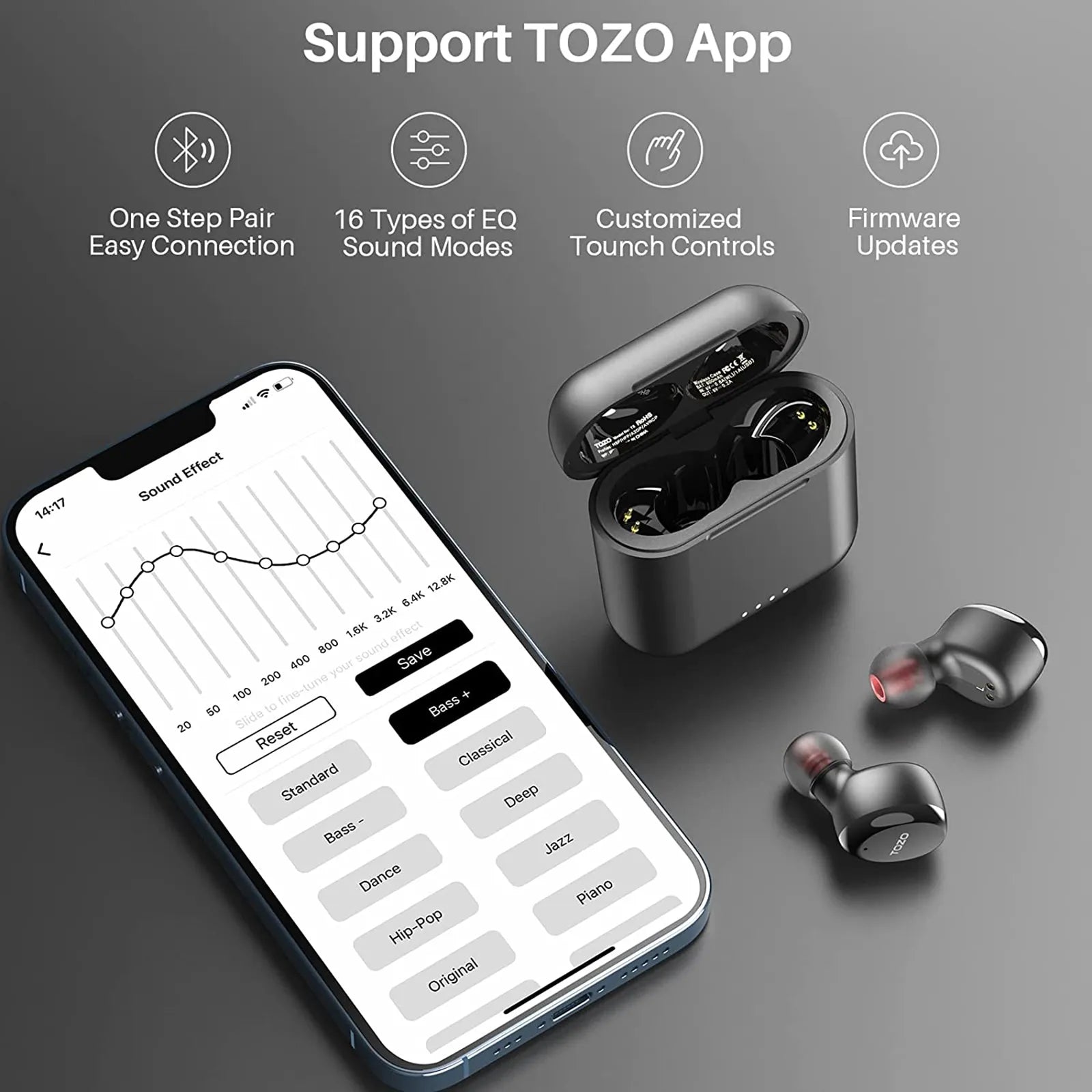 T6S Bluetooth 5.2 2022 - Auriculares inalámbricos verdaderos con  cancelación de ruido ambiental, auriculares estéreo con micrófono  integrado, sonido