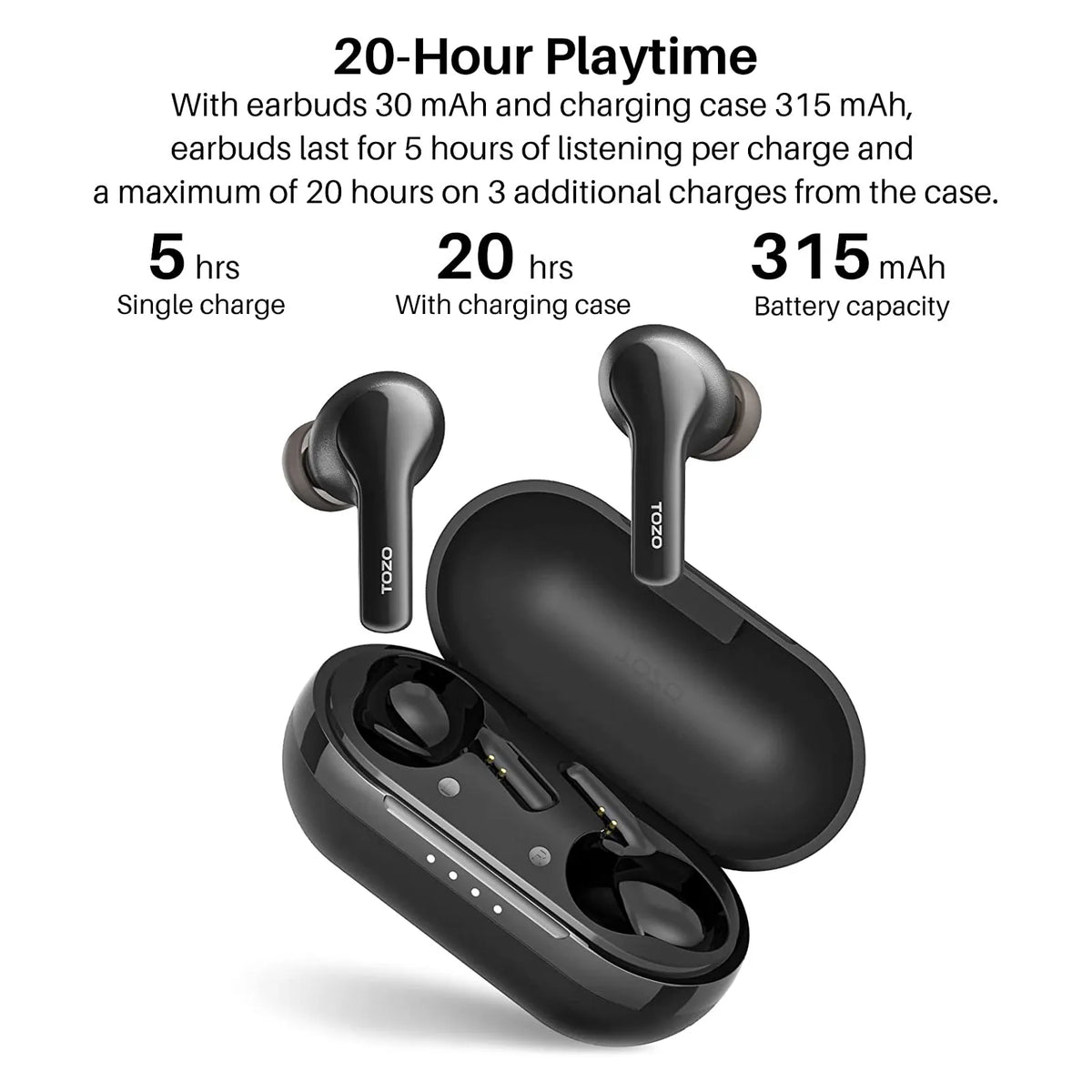 TOZO A2 Earbuds Crystal Clear Calls Immersive Audio TOZO Official