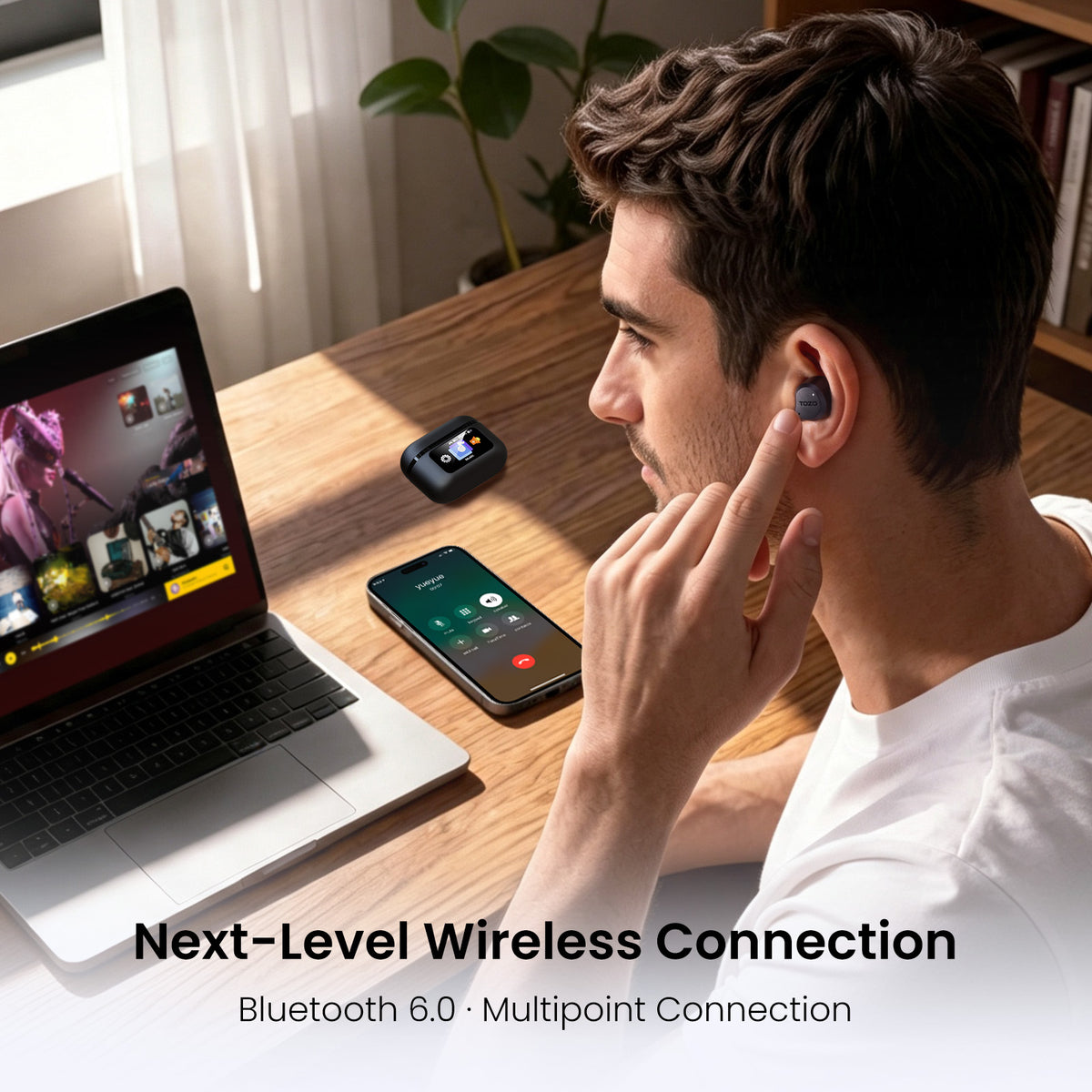TOZO NC9 Pro Active Noise Cancelling Wireless Earbuds, LDAC Hi-Res Audio
