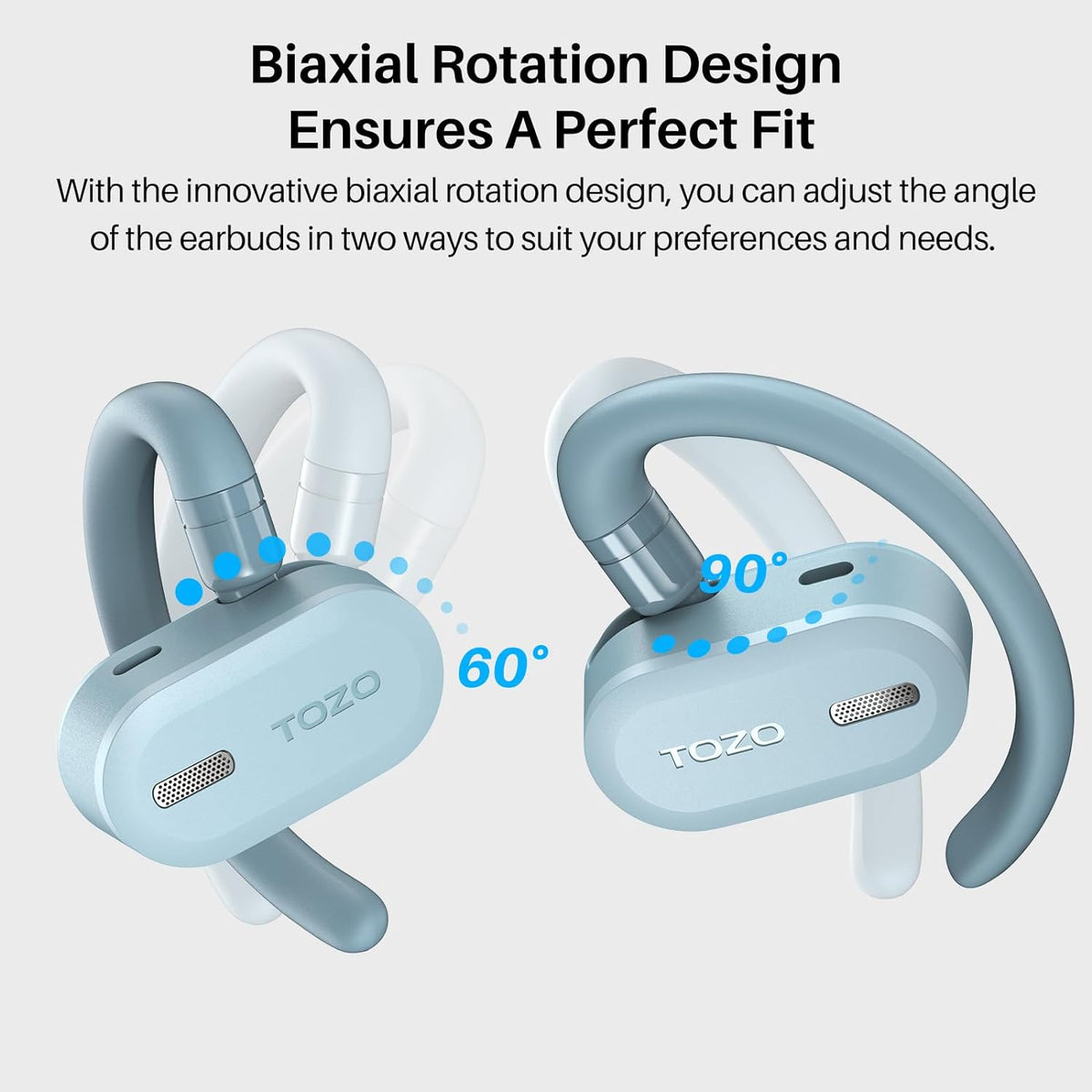 Tozo Openbuds, Auriculares Inalámbricos Ligeros Bt 5.2 Ipx6