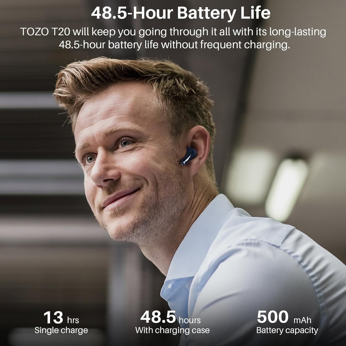 TOZO T20 Wireless Earbuds Bluetooth 5.3 Dual Mic Call Noise Canceling TOZO T20 Wireless Earbuds Bluetooth 5.3 Dual Mic Call Noise Canceling