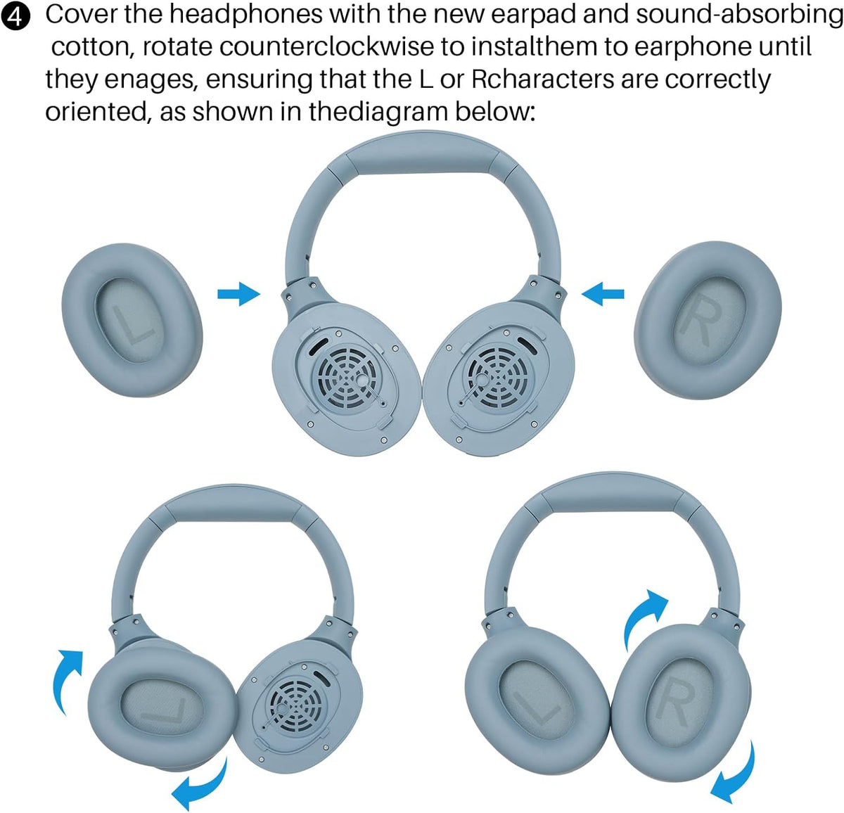 HT2 Replacement Ear Pads Blue