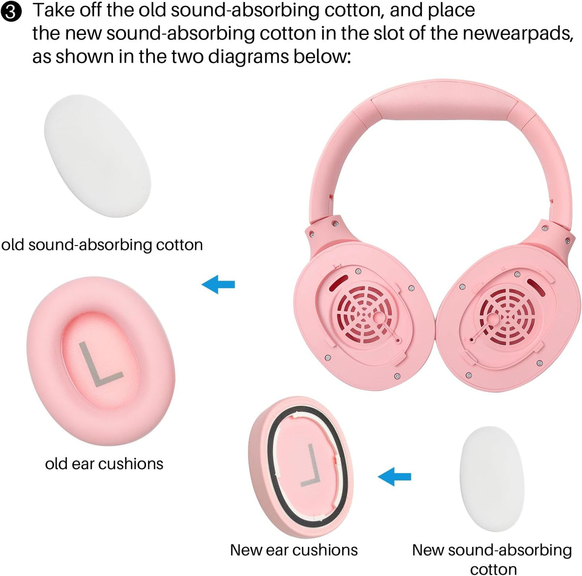 HT2 Replacement Ear Pads Pink