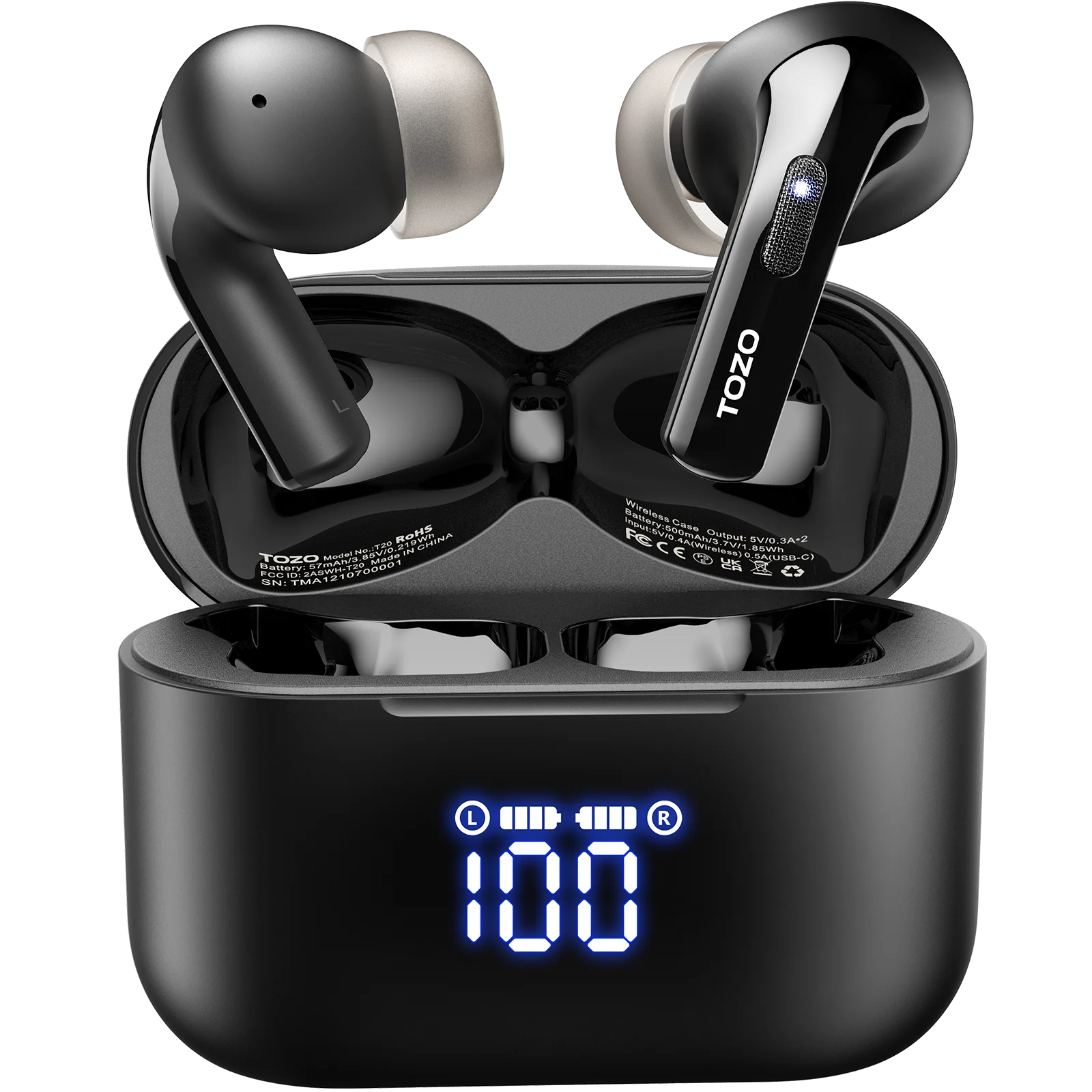 T10 Bluetooth 5.3 Wireless Earbuds with Wireless Charging Case W3 Wireless  Charger