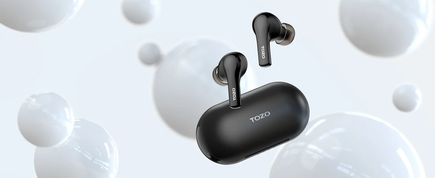 TOZO-auriculares inalámbricos A2 con Bluetooth 5,3, miniaudífonos  intrauditivos con micrófono incorporado, Sonido Envolvente y