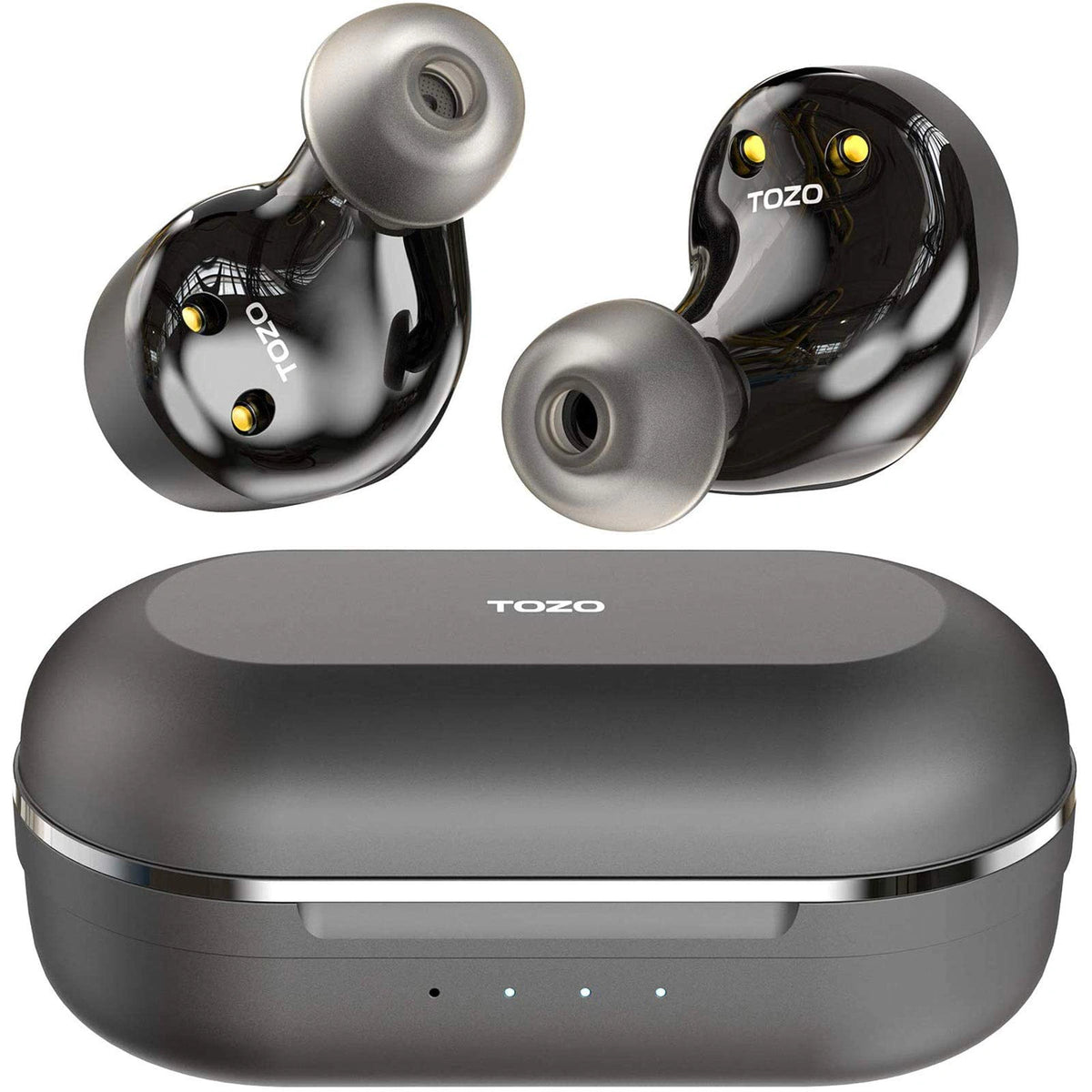 TOZO NC9 Hybrid Active Noise Cancelling Wireless Earbuds Built-in Dual Noise Cancelling Microphone