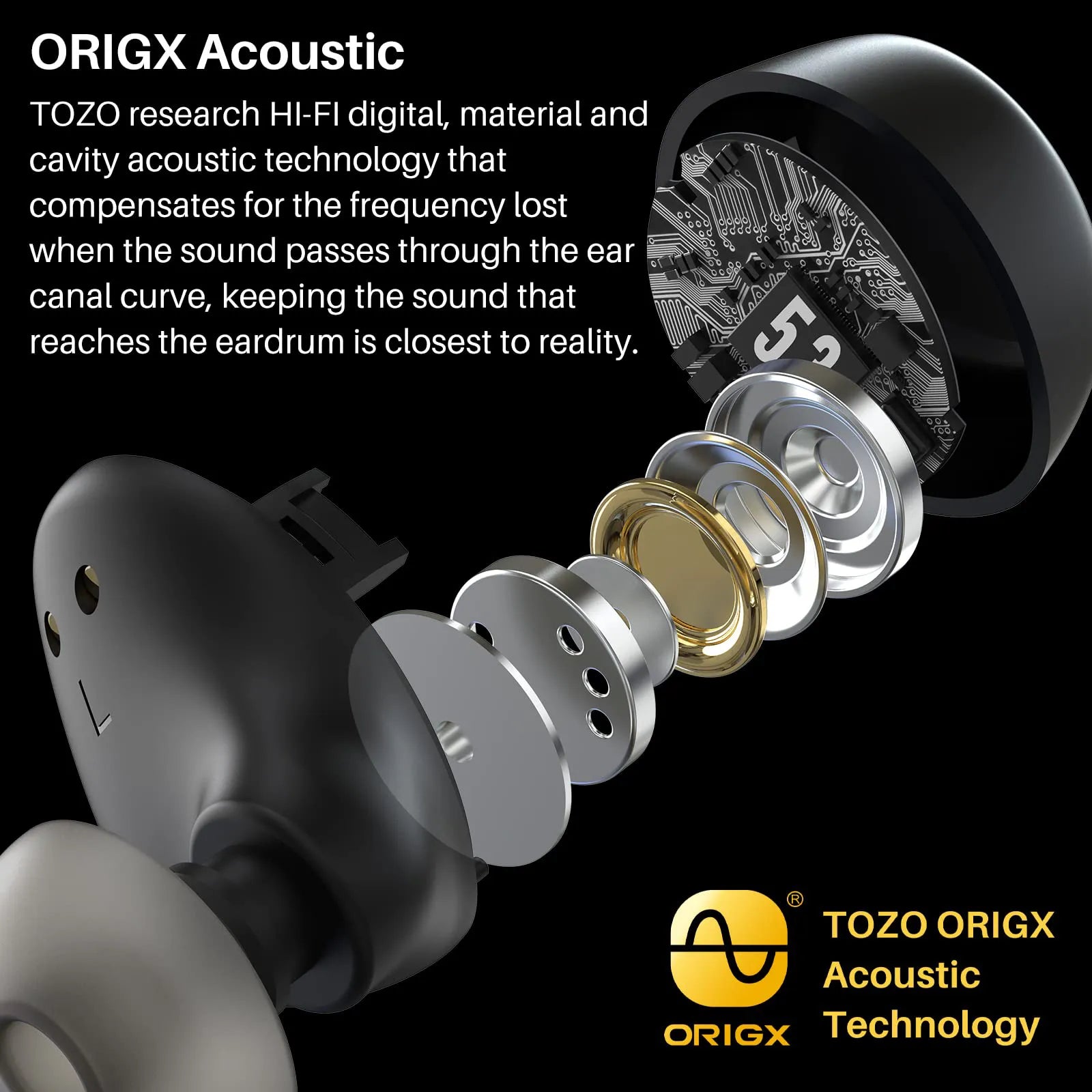 TOZO A1 Mini Wireless Earbuds-Black
