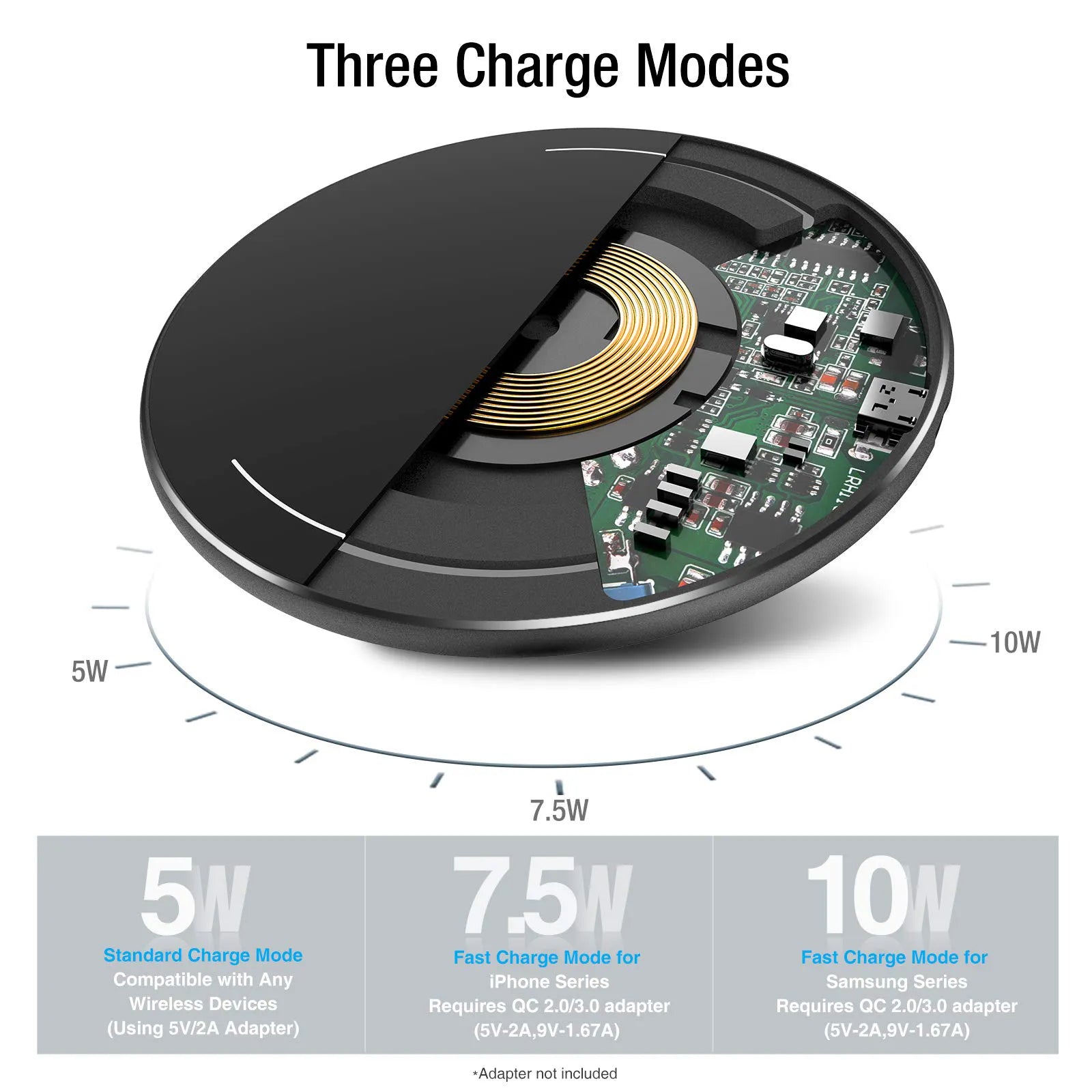 TOZO w1 slimmest wireless charger black