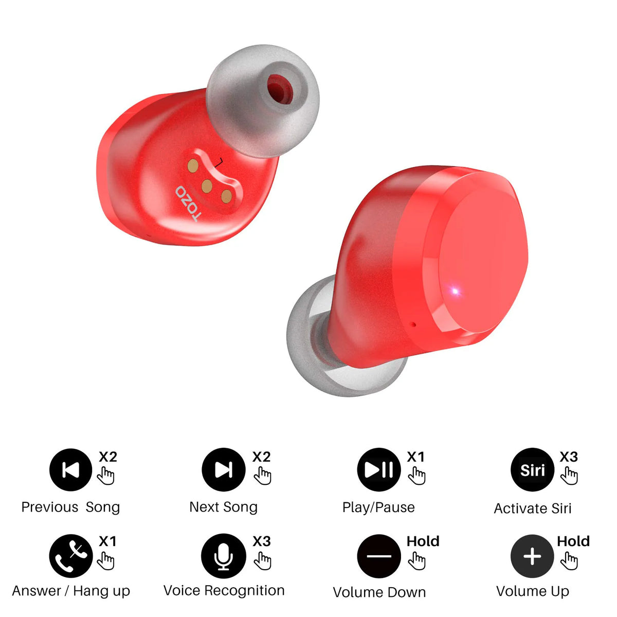 Tozo earbuds skip song hotsell