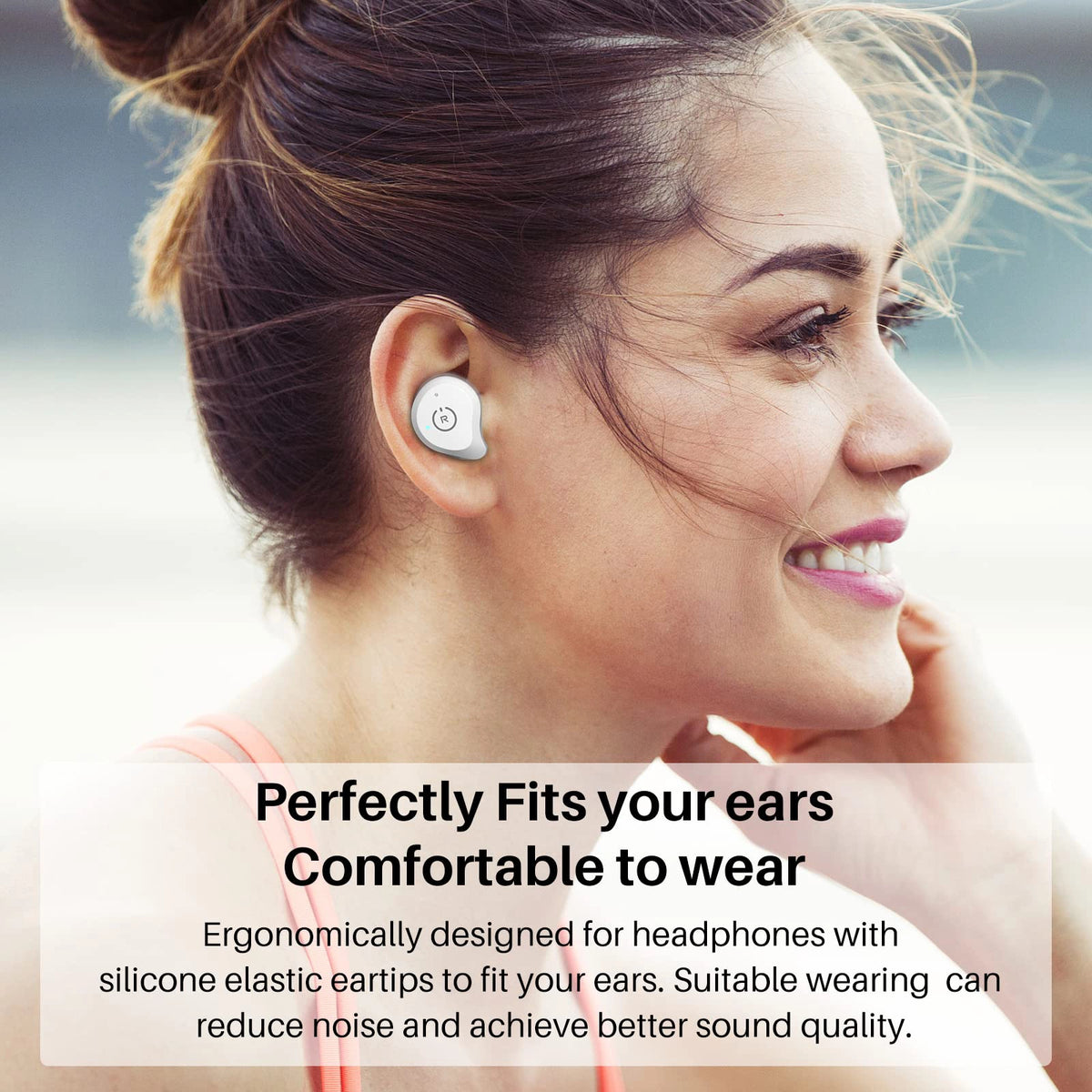 TOZO NC9 Hybrid Active Noise Cancelling Wireless Earbuds Built-in Dual Noise Cancelling Microphone