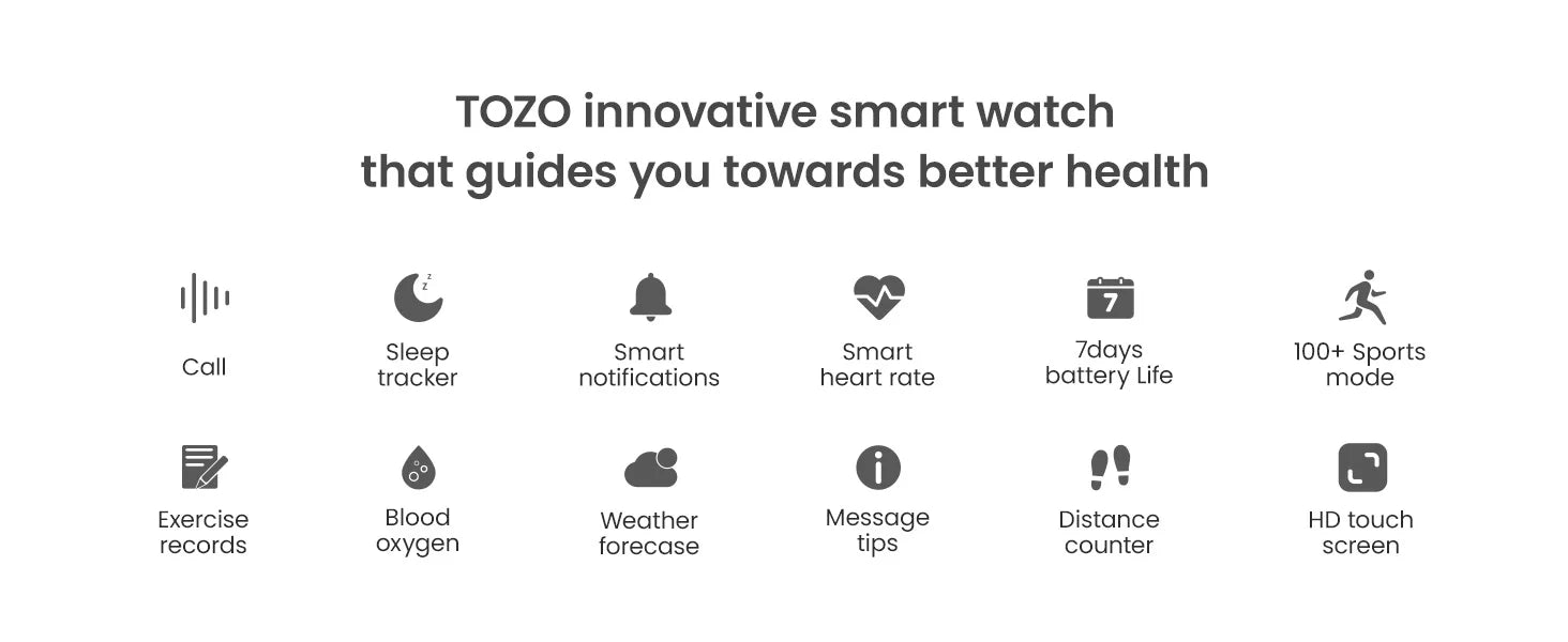 TOZO innovative smart watch that guides you towards better health