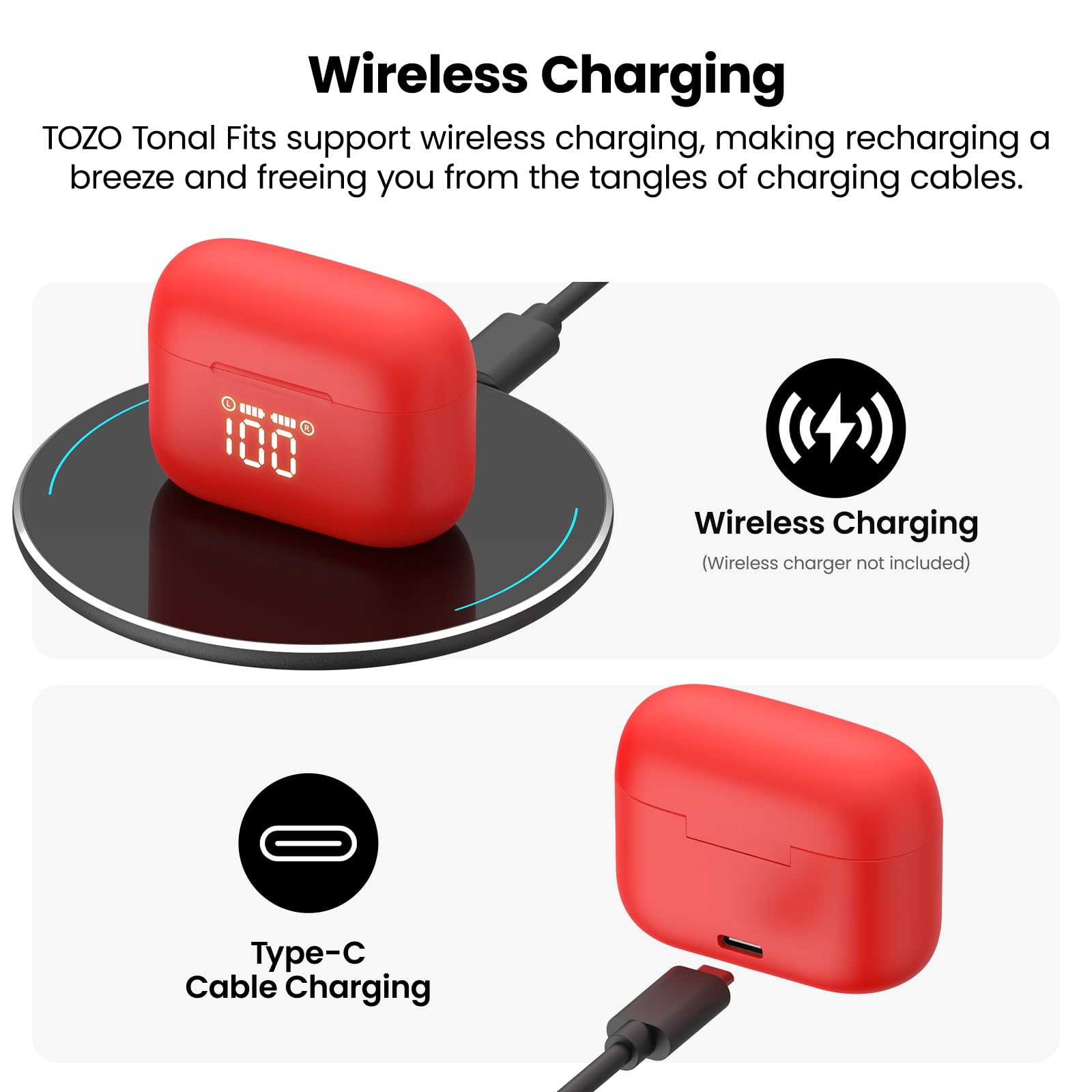 Wireless Charging Case Are Tozo Earbuds Compatible With Iphone T21
