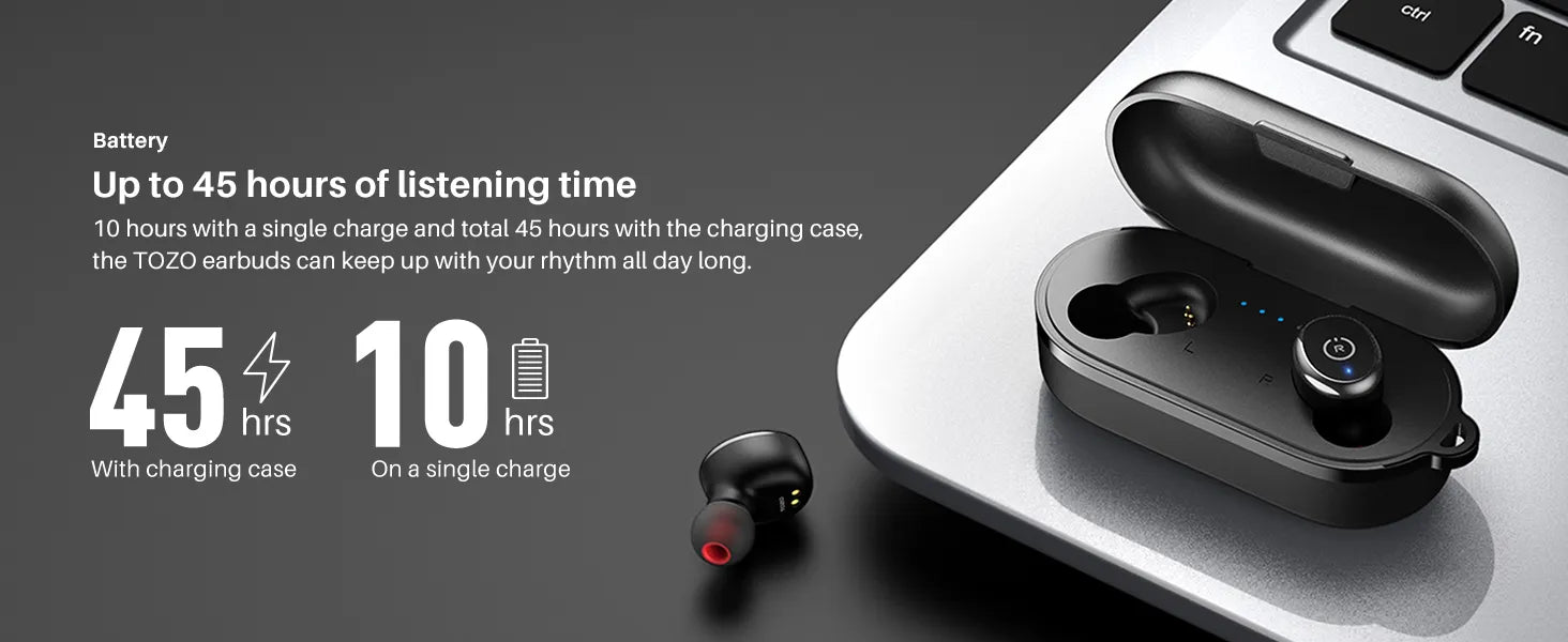 Hasta 45 horas de tiempo de escucha