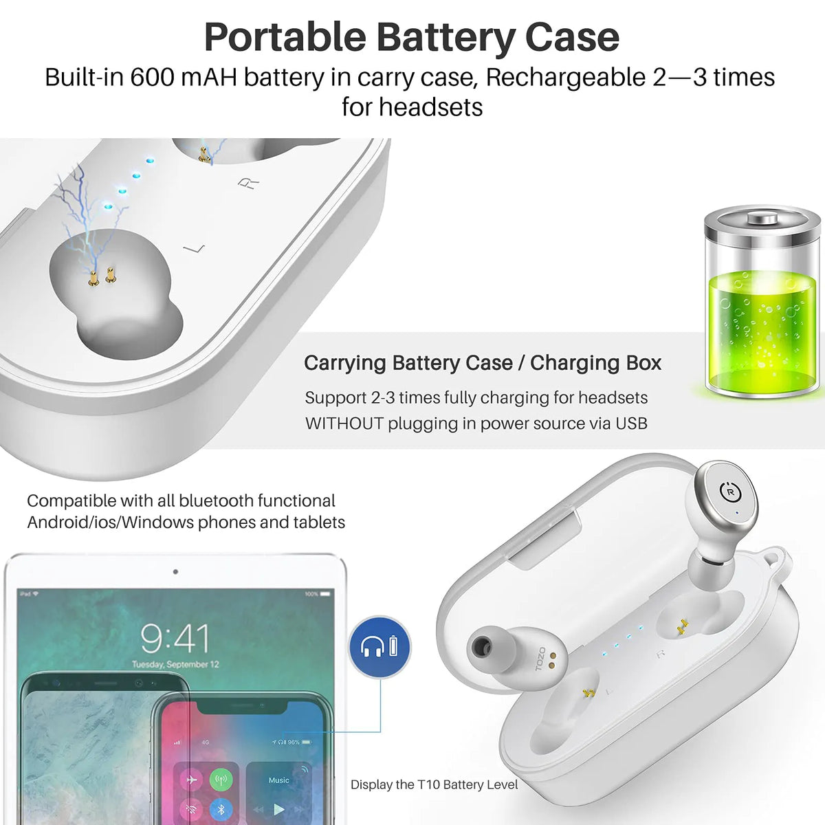 Tozo t10 charging time sales
