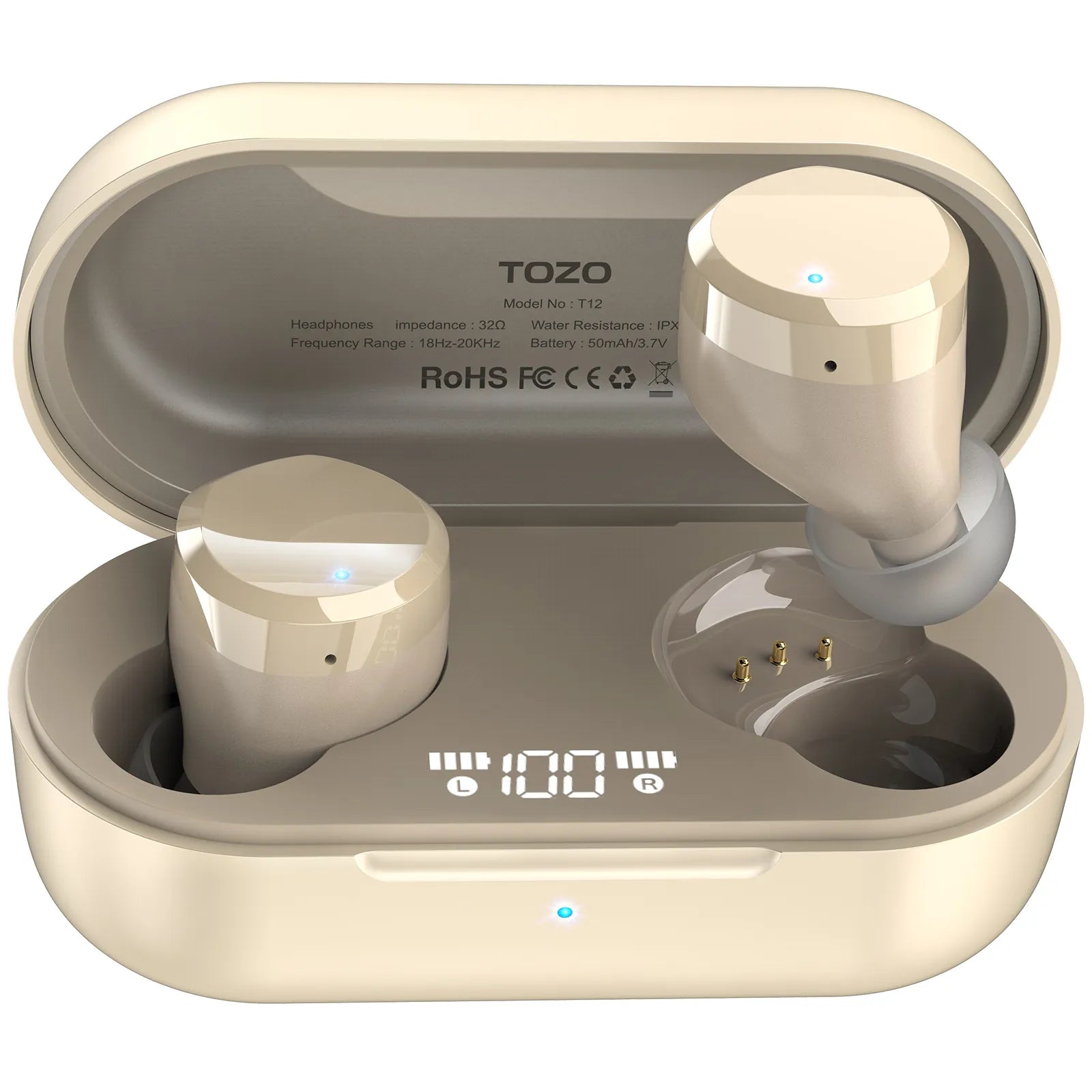 T12 Wireless Earbuds-IPX8 Waterproof-TOZO - TOZO Official