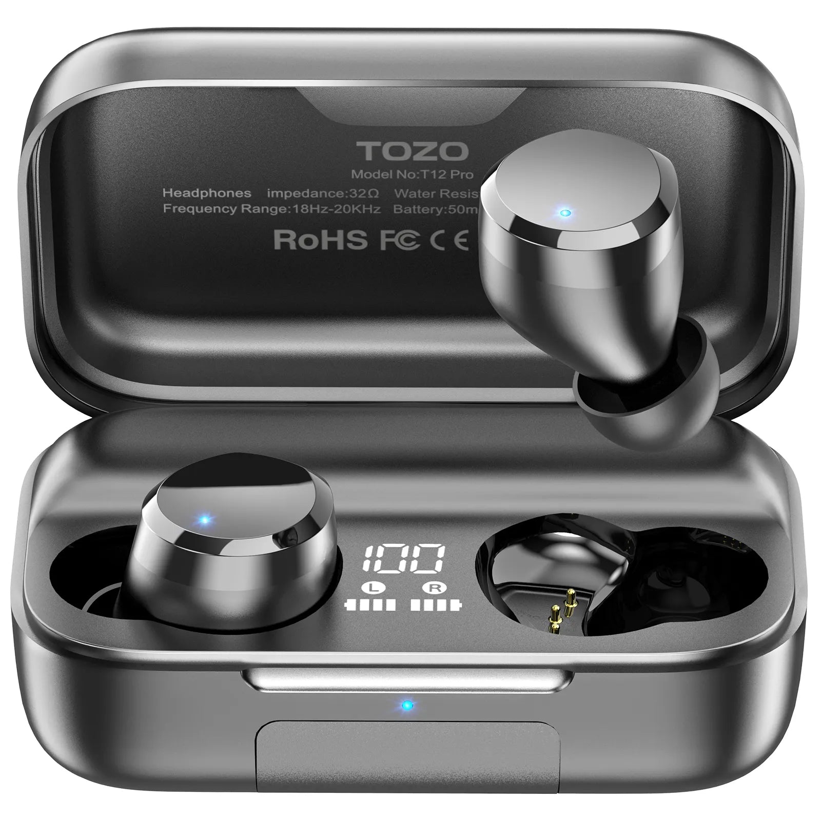 TOZO T12 Pro Wireless Earbuds Touch Control IPX8 Waterproof TOZO Official