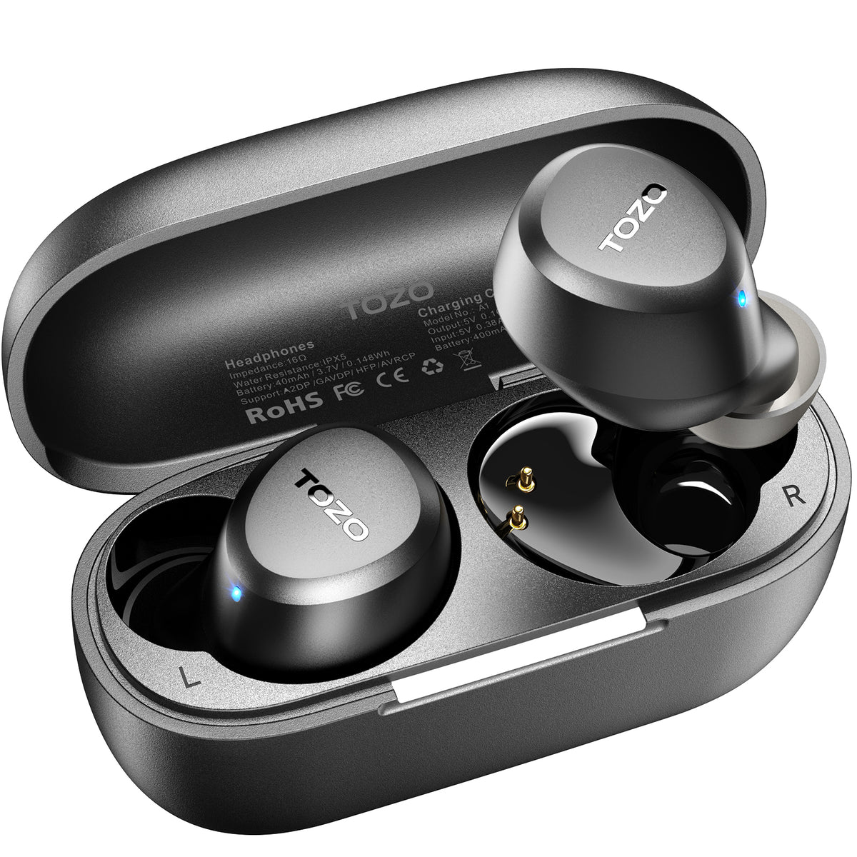 Auriculares inalámbricos TOZO A1, diseño liviano para mayor comodidad y conveniencia, ajuste al oído.