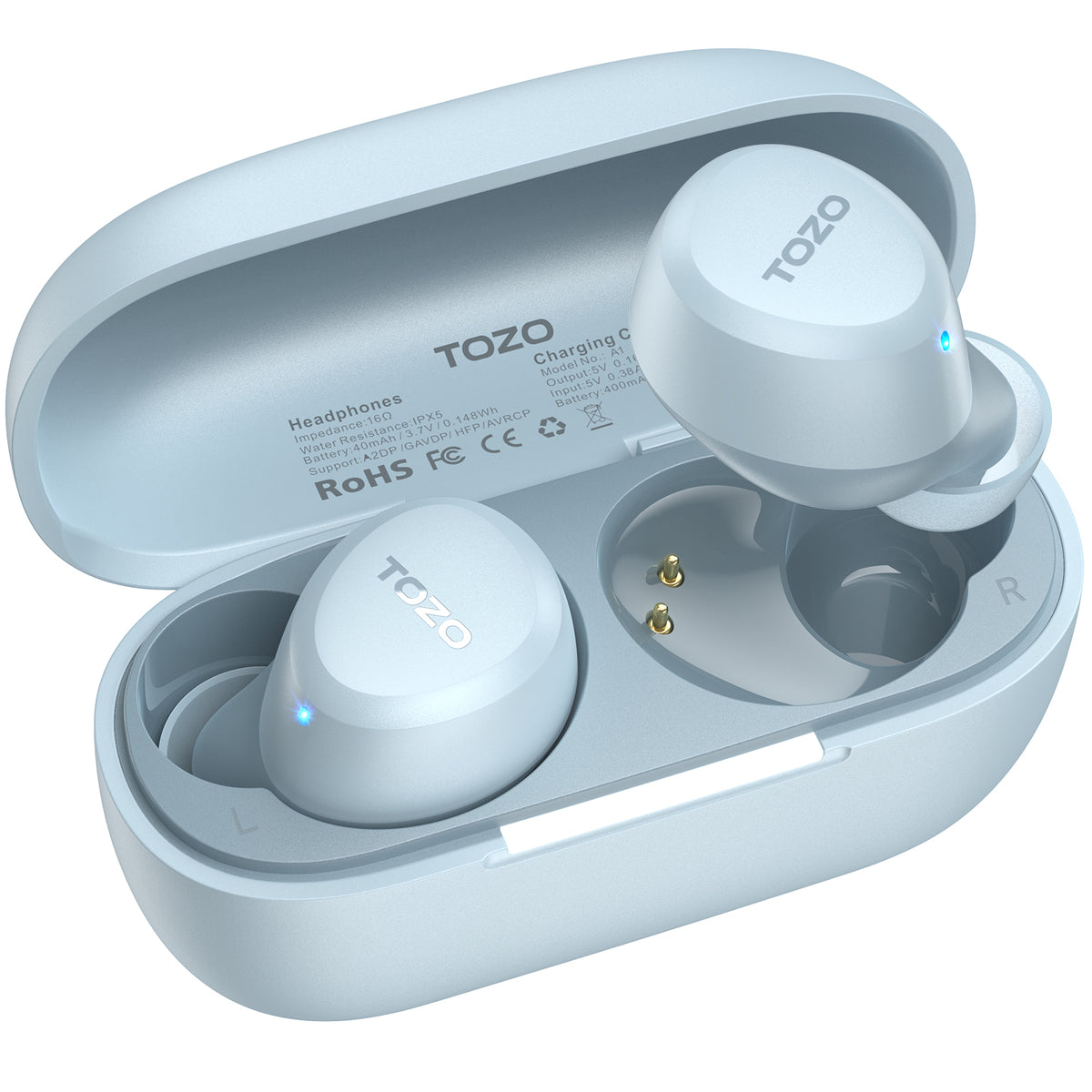 Auriculares inalámbricos TOZO A1, diseño liviano para mayor comodidad y conveniencia, ajuste al oído.