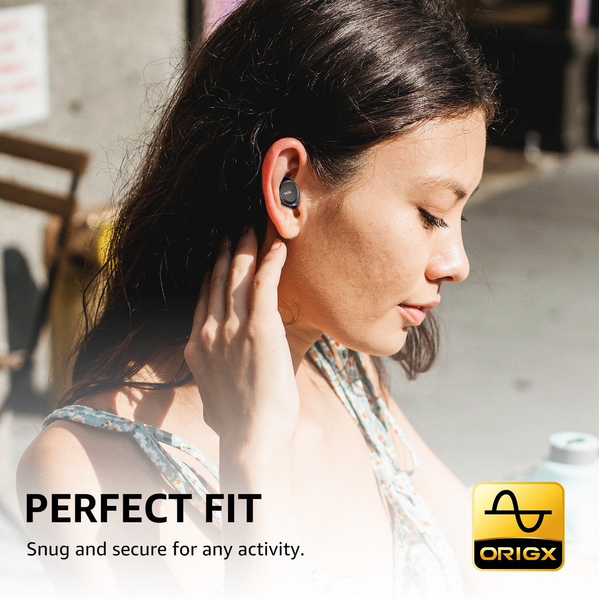 Auriculares inalámbricos TOZO A1, diseño liviano para mayor comodidad y conveniencia, ajuste al oído.