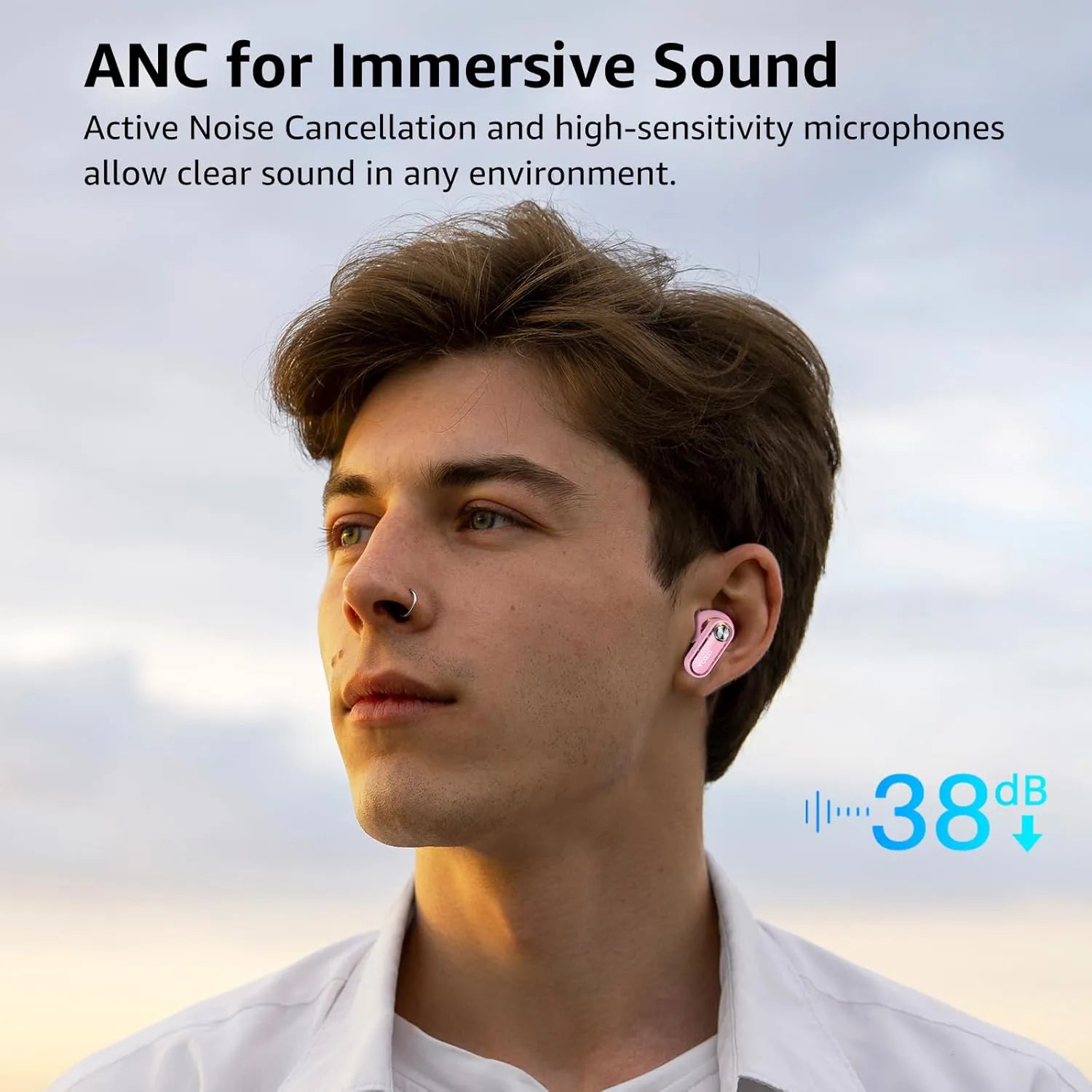 TOZO Crystal Pods Écouteurs Bluetooth sans Fil Ecouteurs Bluetooth 5.4 avec Hybride ANC Appel IA ENC ORIGX 2.0 Acoustique EQ Ajustement 35H d'Autonomie Jeu Mode Charge Rapide USB Type C IPX5 Bleu TOZO Crystal Pods Écouteurs Bluetooth sans Fil Ecouteurs Bluetooth 5.4 avec Hybride ANC Appel IA ENC ORIGX 2.0 Acoustique EQ Ajustement 35H d'Autonomie Jeu Mode Charge Rapide USB Type C IPX5 Bleu