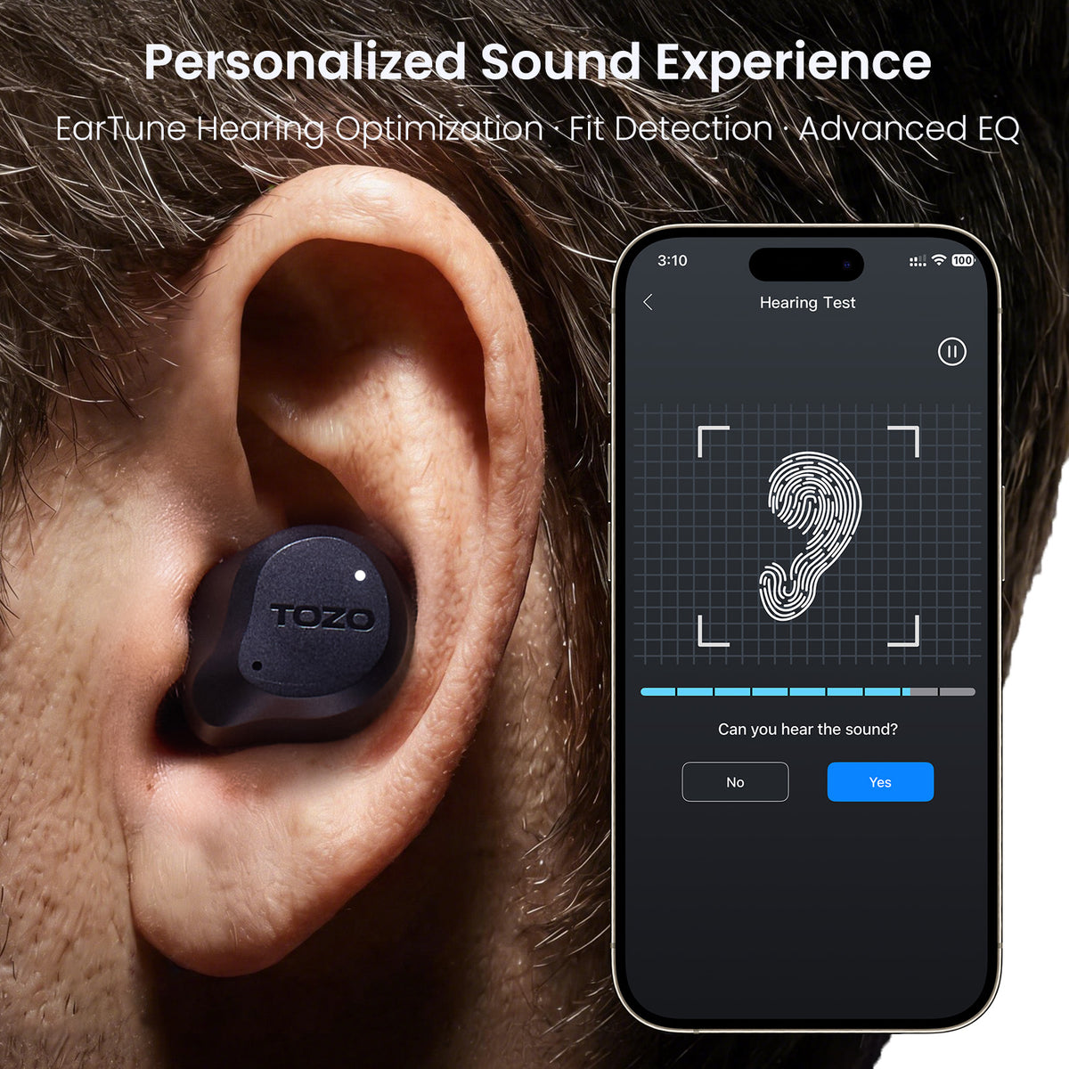 TOZO NC9 Pro Active Noise Cancelling Wireless Earbuds, LDAC Hi-Res Audio