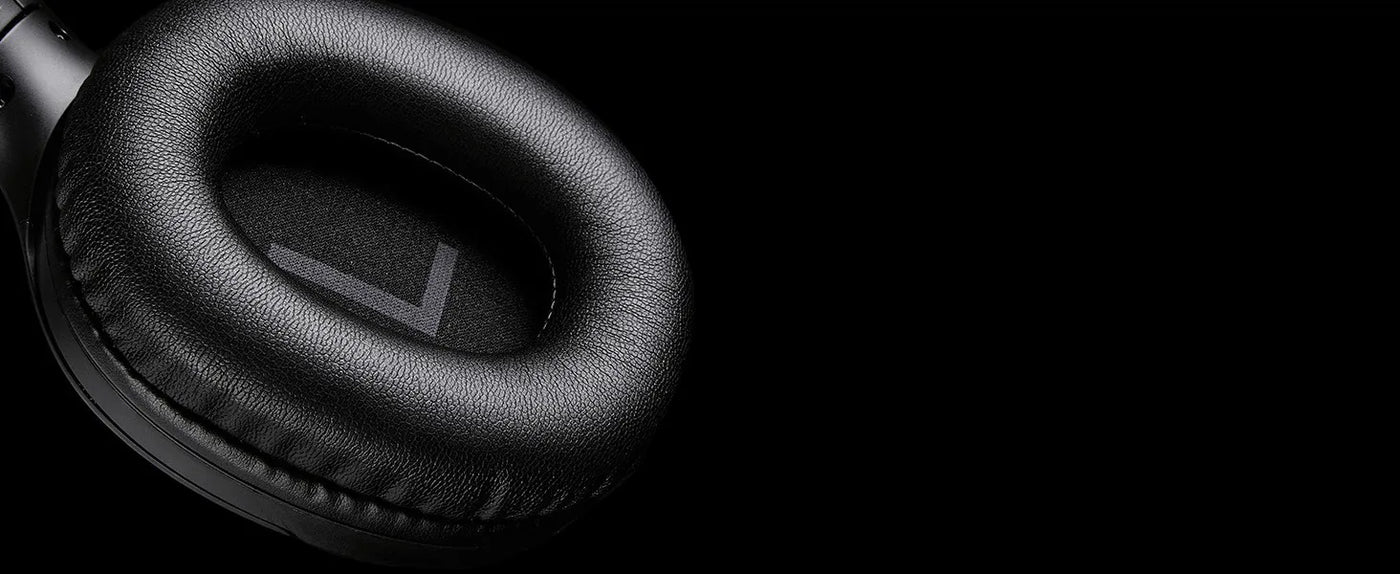 Close-up of TOZO H100 soft leather ear cushions