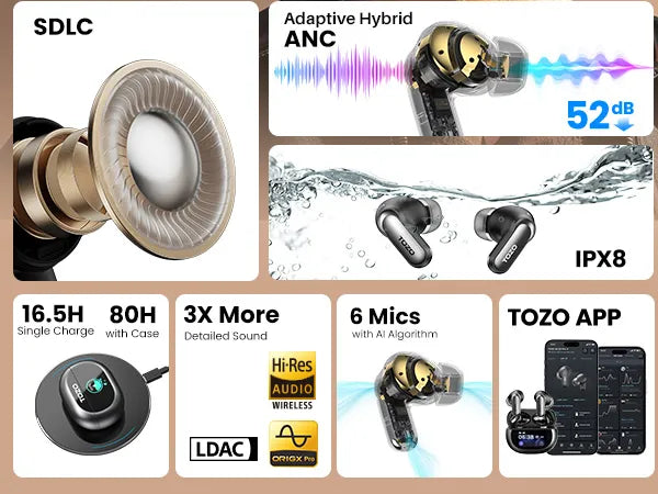 TOZO NC20 Proイヤホン|スマートタッチスクリーンケース&ハイレゾ TOZO NC20 Proイヤホン|スマートタッチスクリーンケース&ハイレゾ