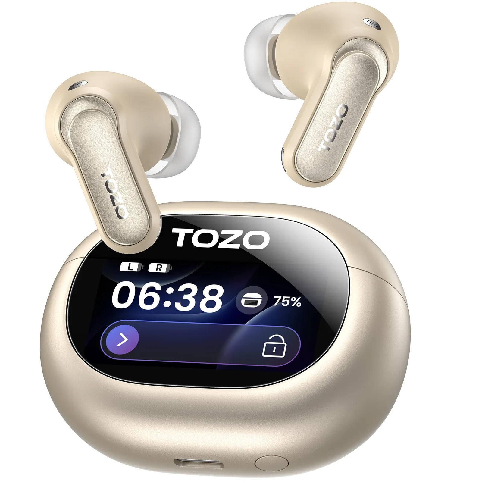 TOZO NC20 Proイヤホン｜スマートタッチスクリーンケース＆ハイレゾ