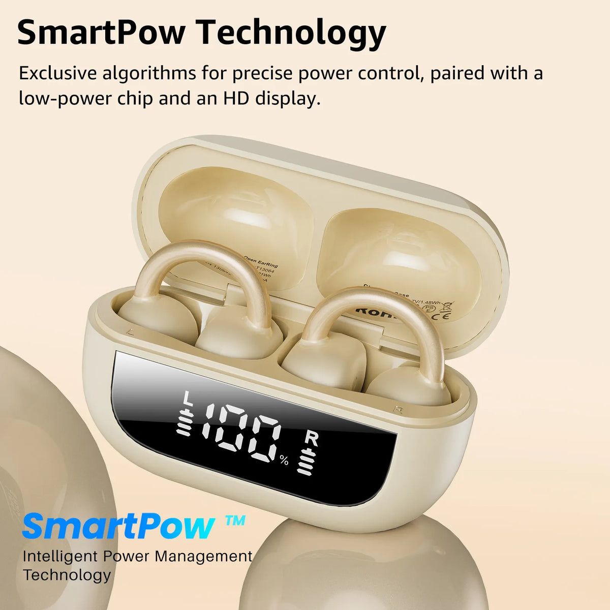 TOZO openearring khaki smartpow technology