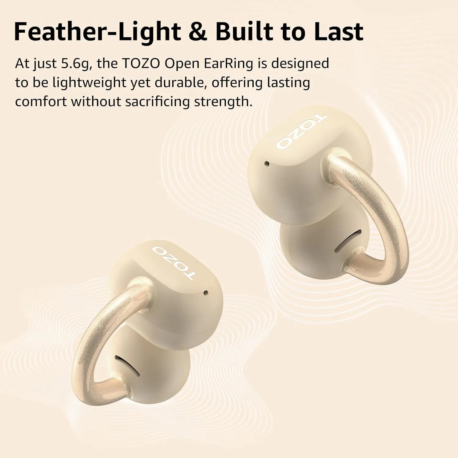 khaki open earring