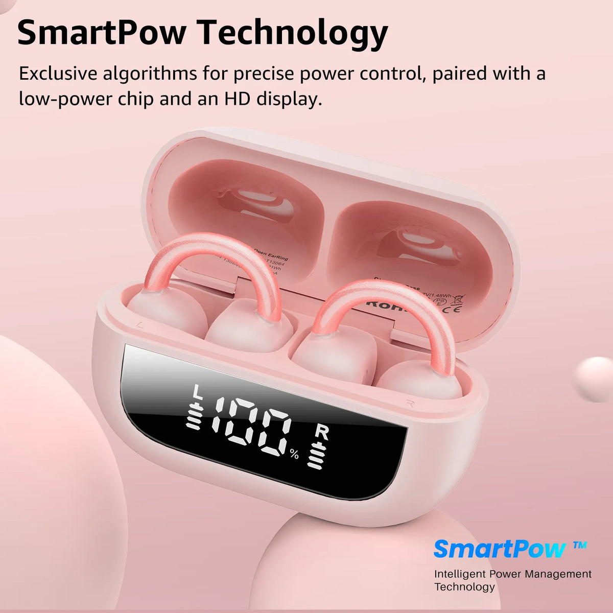 TOZO openearring pink smartpow technology