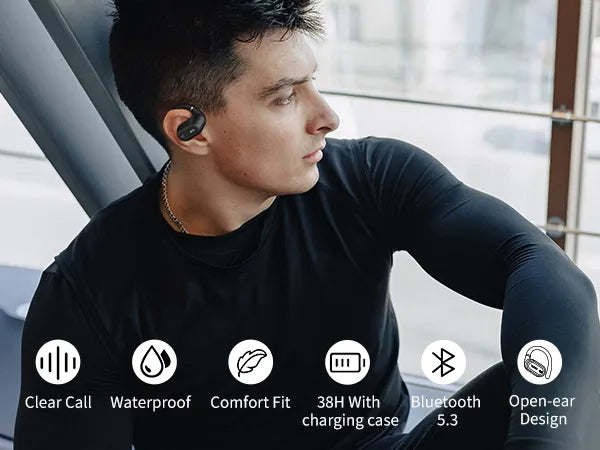 DUOCACL Beengeleiding Hoofdtelefoon Bluetooth 5.0 Draadloze Open-Ear DUOCACL Beengeleiding Hoofdtelefoon Bluetooth 5.0 Draadloze Open-Ear