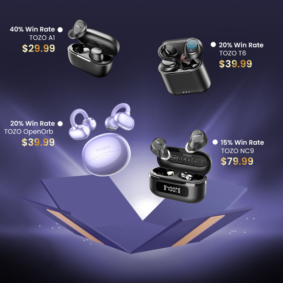 Caja misteriosa de inicio TOZO