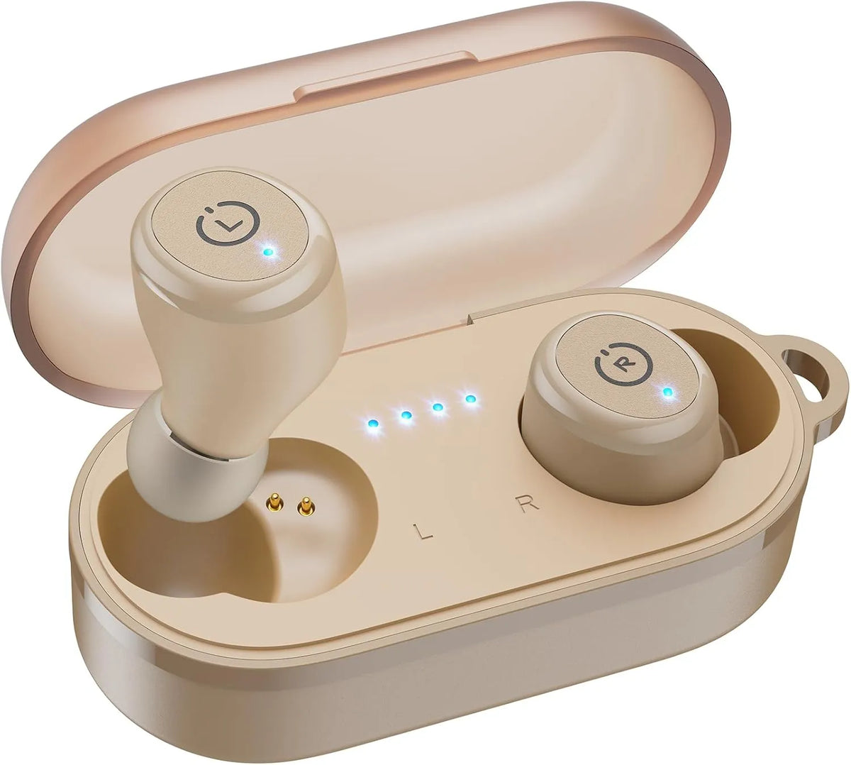 t10 matte khaki wireless earbuds