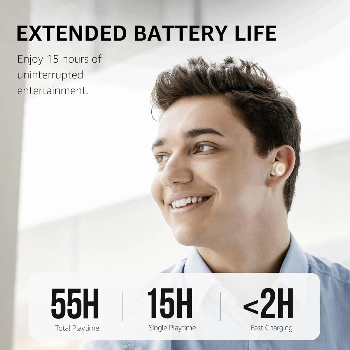 t10 matte khaki wireless earbuds