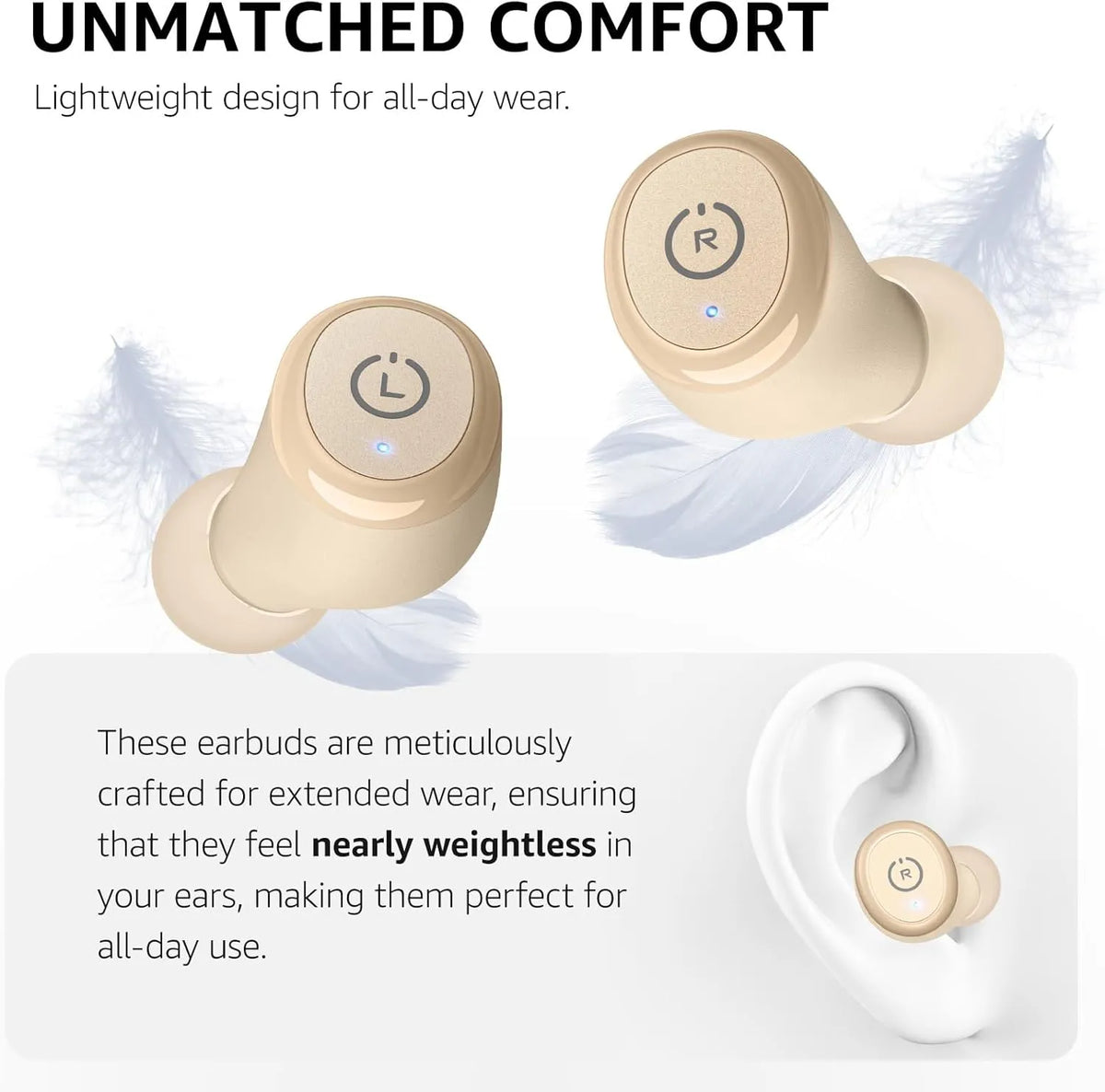 t10 matte khaki wireless earbuds