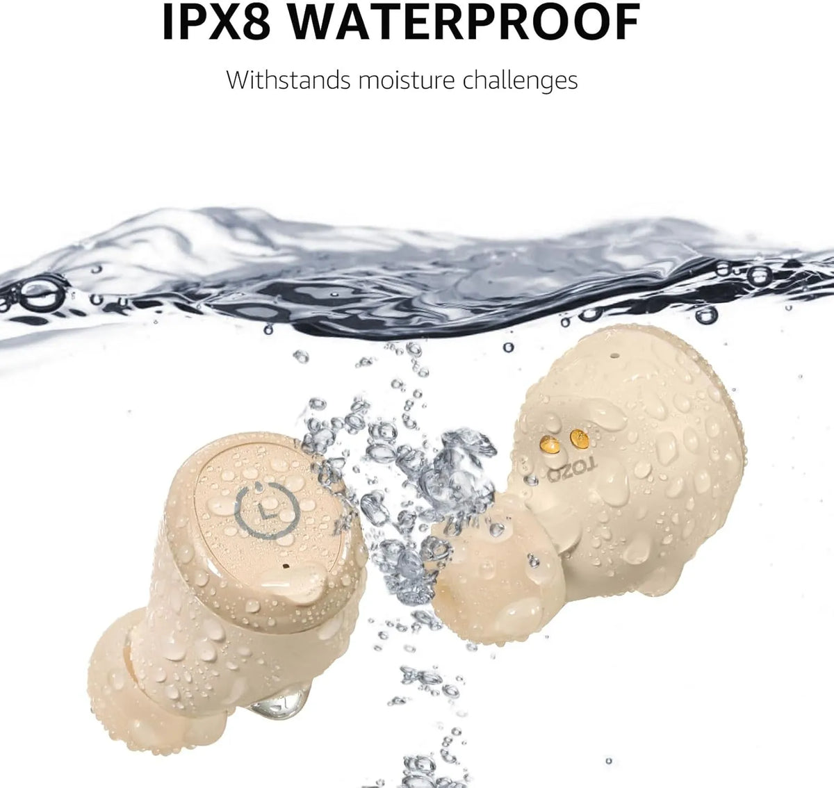 t10 matte khaki wireless earbuds