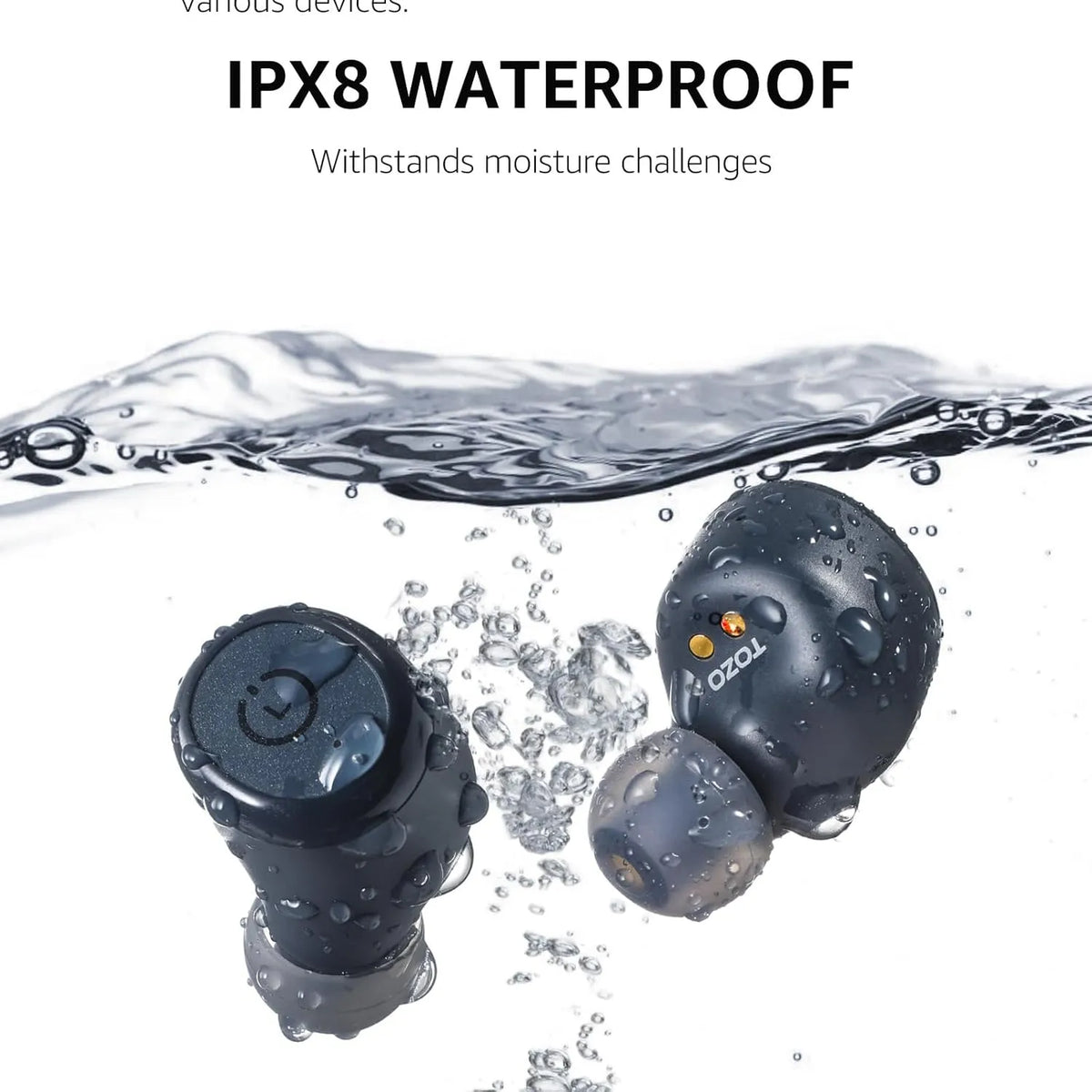 t10 matte blue wireless earbuds