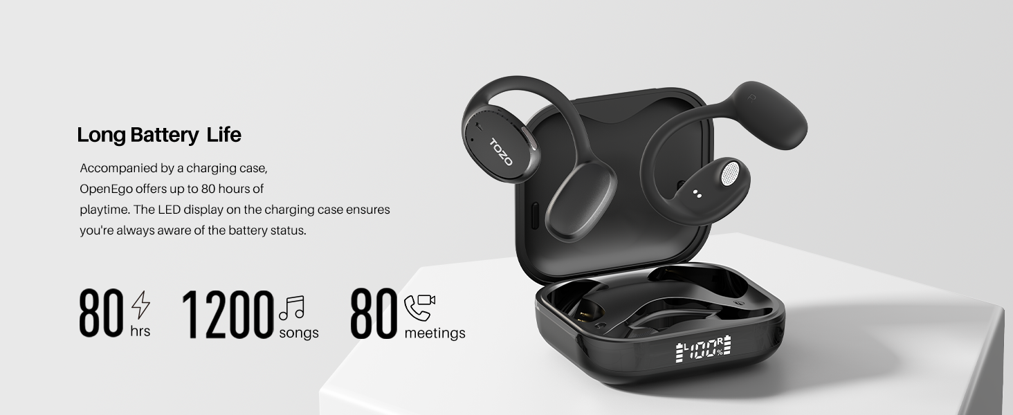 tozo openego black battery life